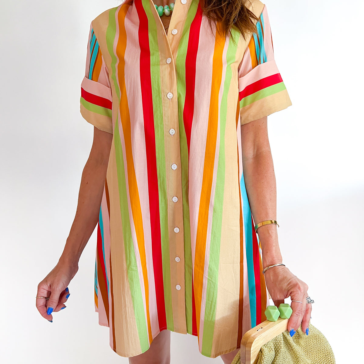 colorful striped dress short AiiRZ Striped Halter Neck Mini Dress Deep V Plunge Summer Beach Wrap Style Backless Tie Detail Multi Color Striped Sleeveless Short Dress Wedding