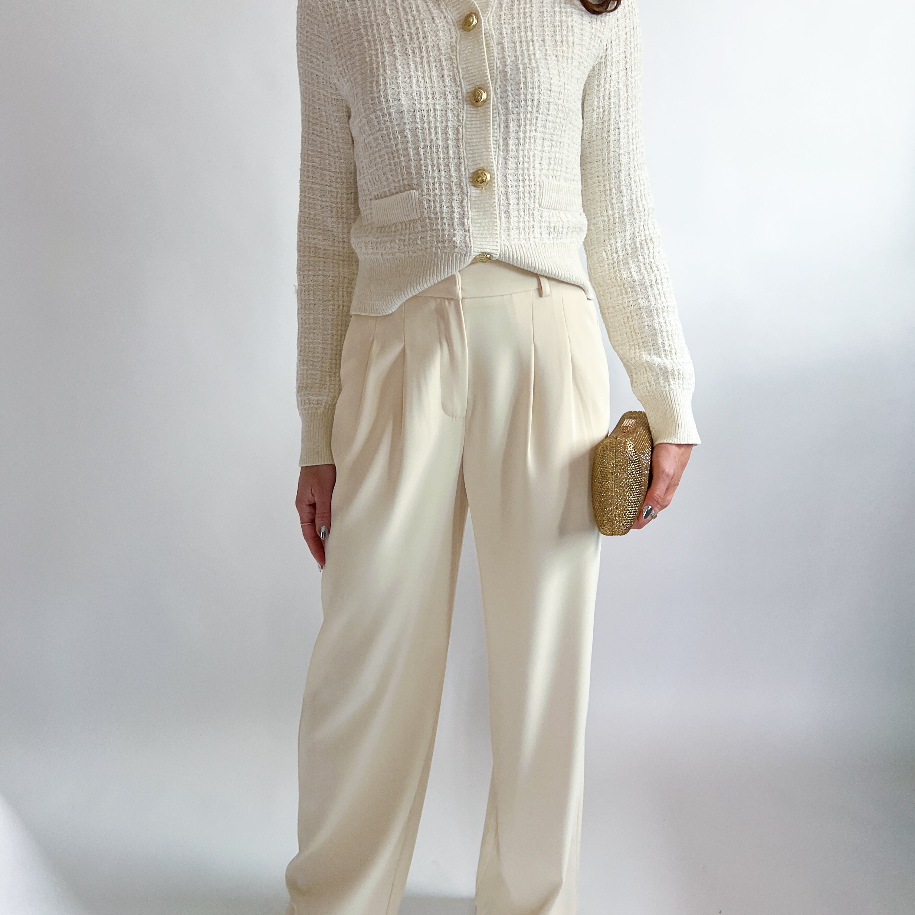 Classic Cream Harrie Suiting Trouser