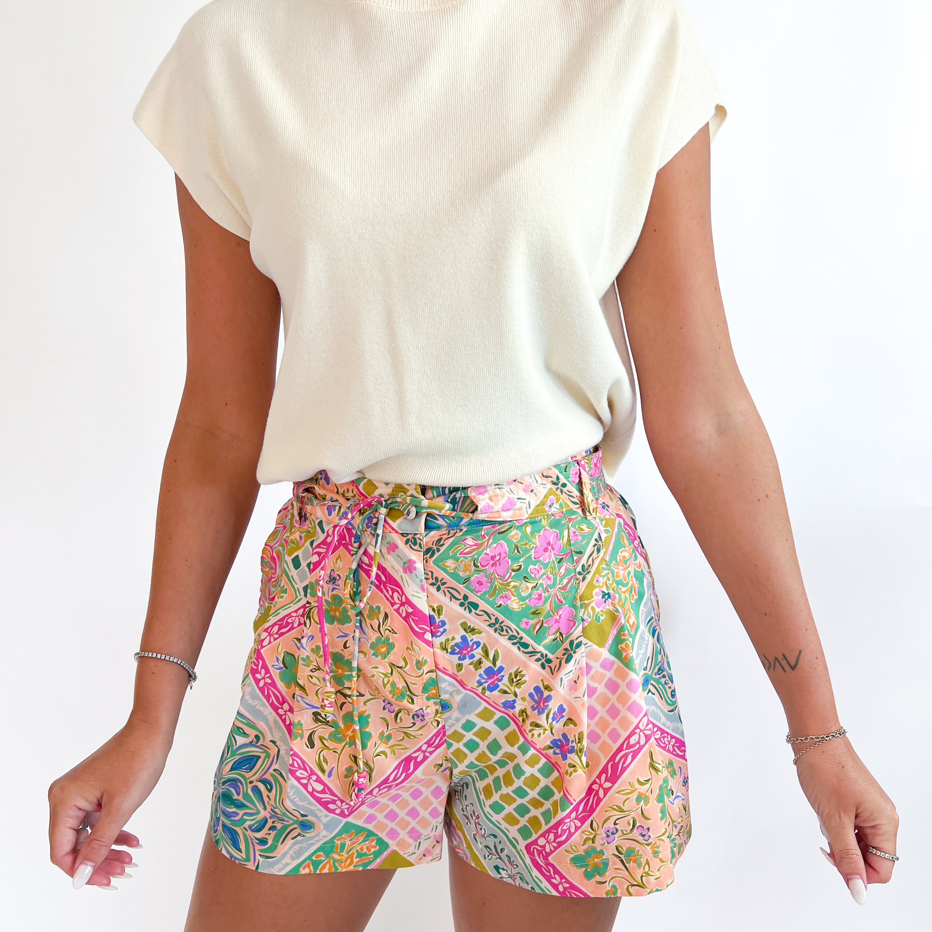 Solid Cap Sleeve Knit Top
