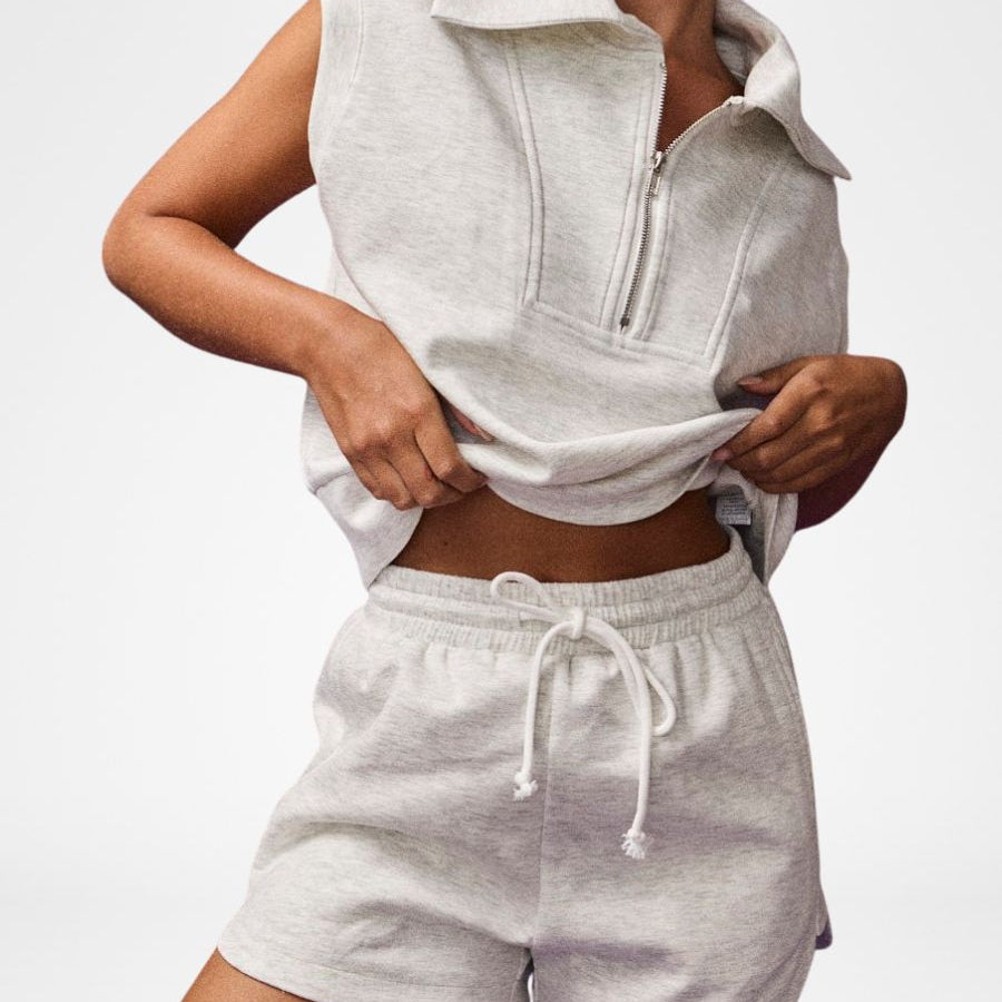 Blake Cropped Sweatshirt And Shorts Set