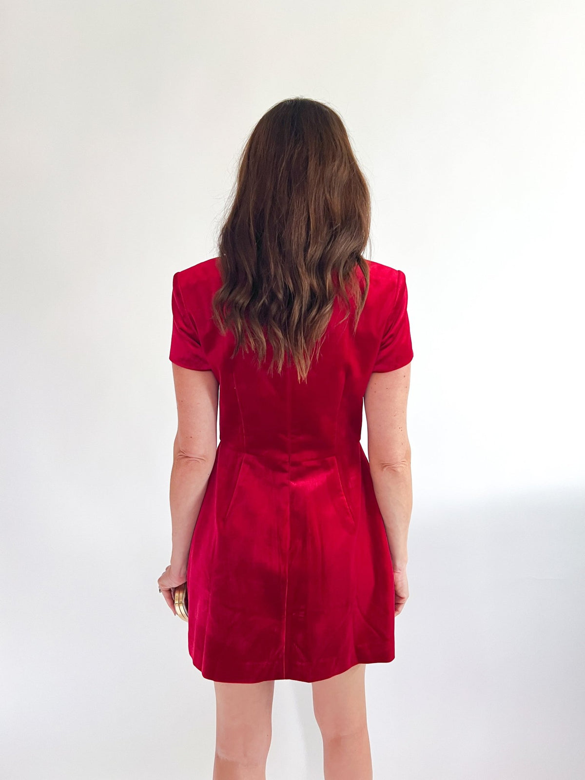 Abigail Red Velvet Dress - Swoon Boutique New Orleans