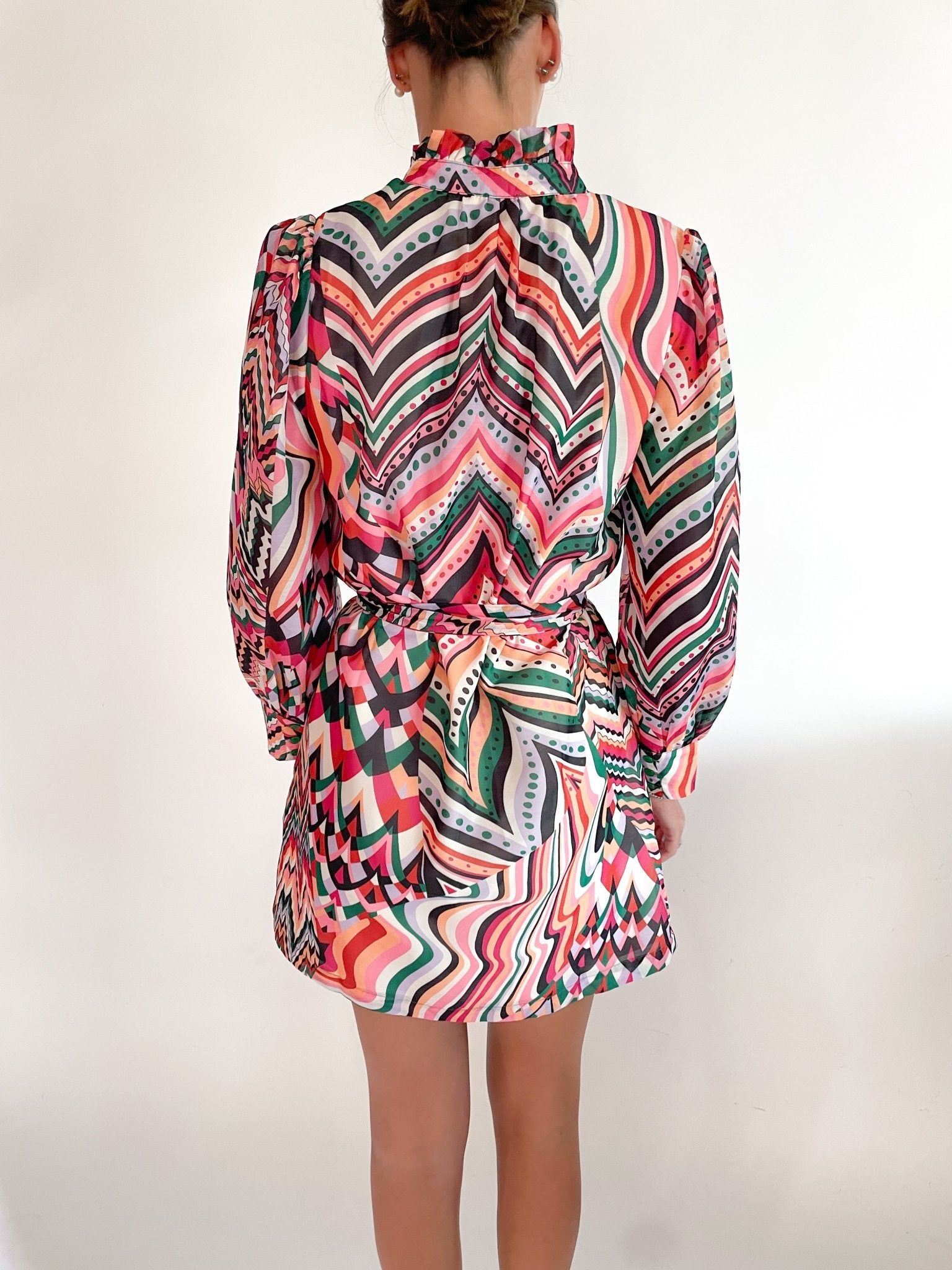 Abstract Print Mini Dress - Swoon Boutique New Orleans