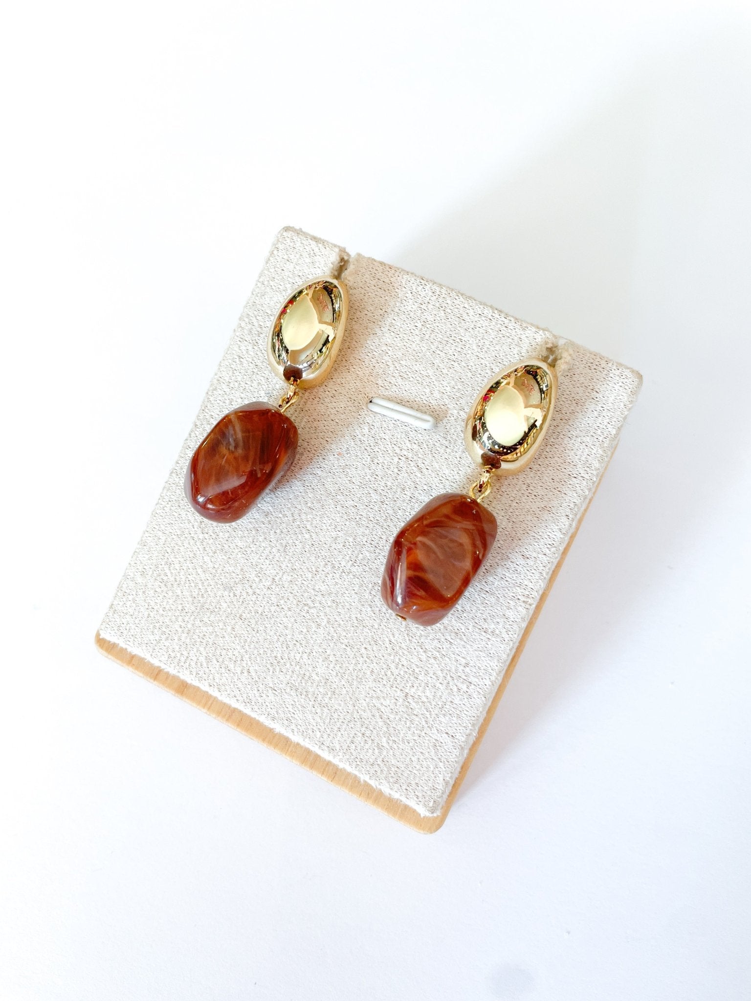 Acrylic & Gold Dangle Earring - Swoon Boutique New Orleans