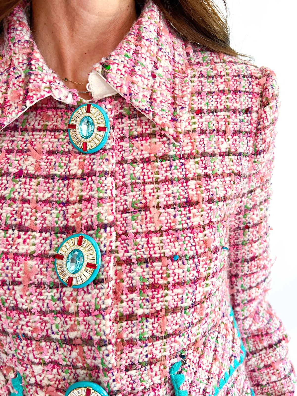 Adel Pink Tweed Jacket - Swoon Boutique New Orleans