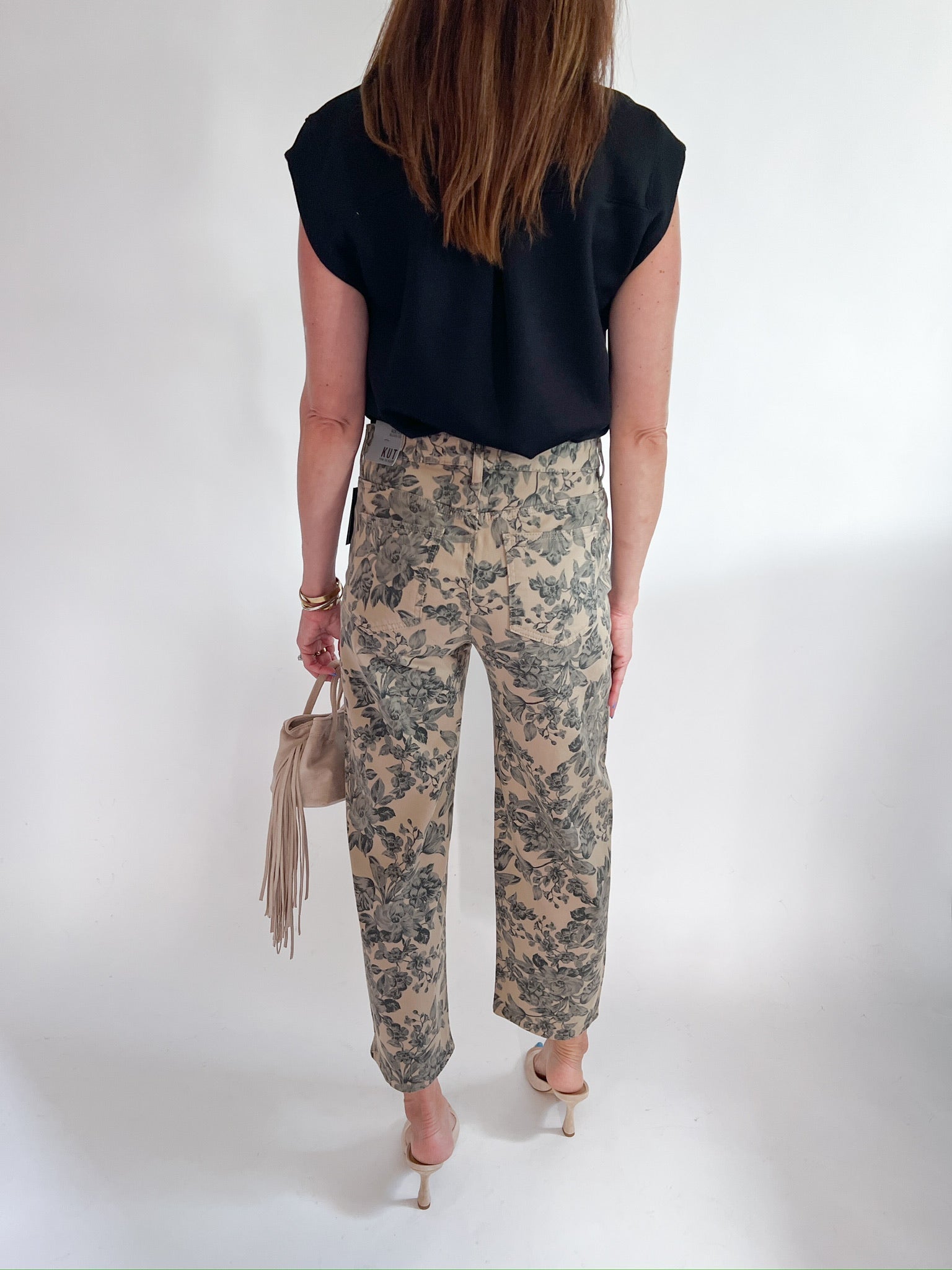Ashton High Rise Floral Barrel Pant - Swoon Boutique New Orleans