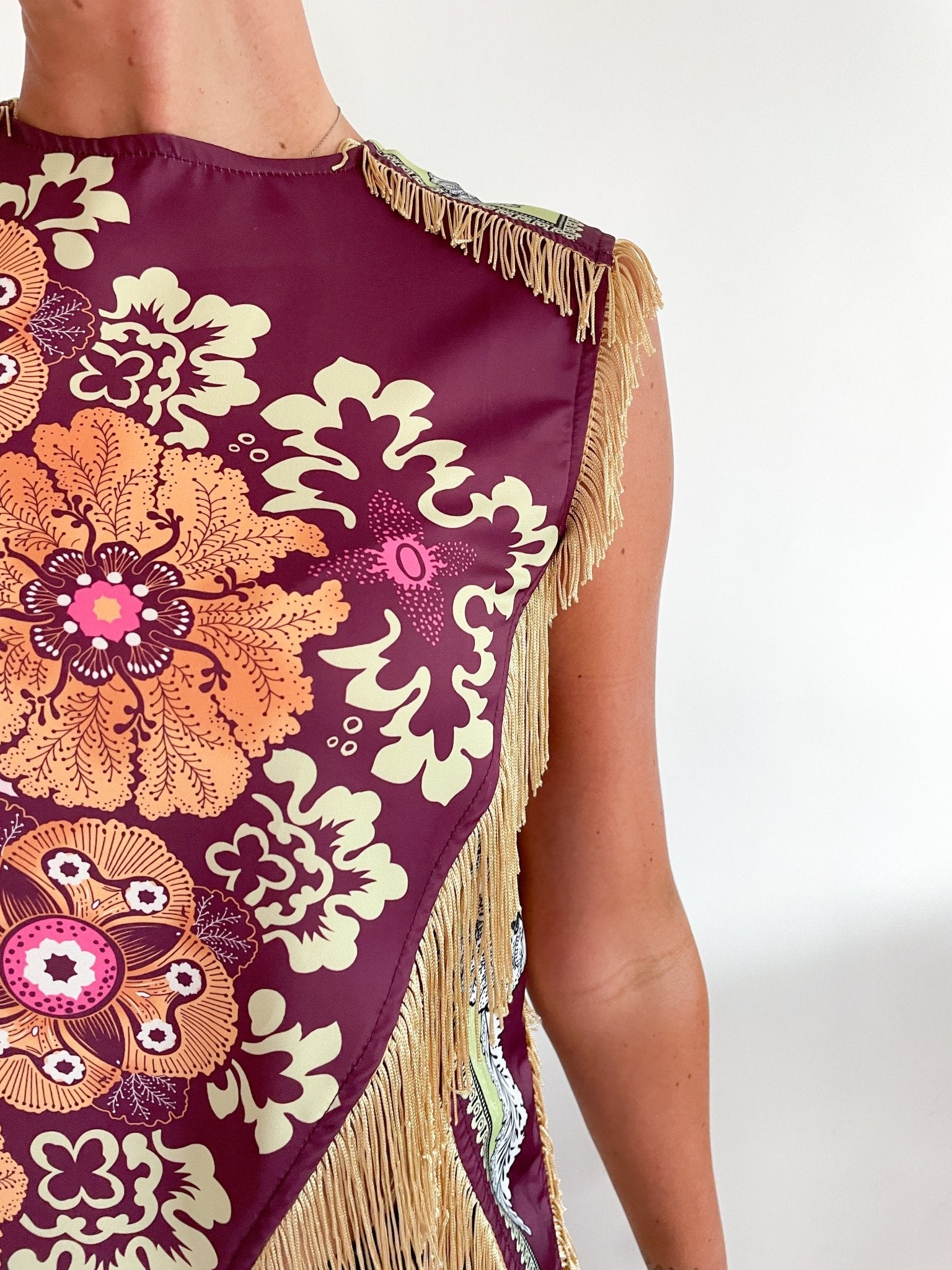 Asymmetrical Fringe Cross Top - Swoon Boutique New Orleans