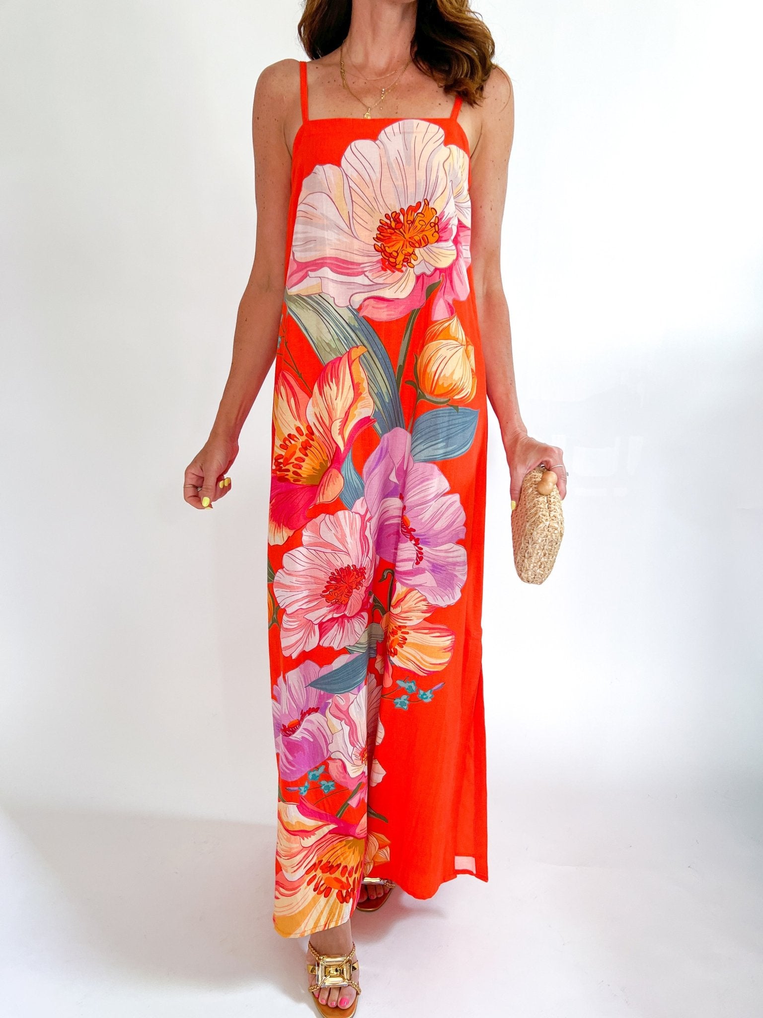 Betsy Sunset Blooms Maxi Dress - Swoon Boutique New Orleans