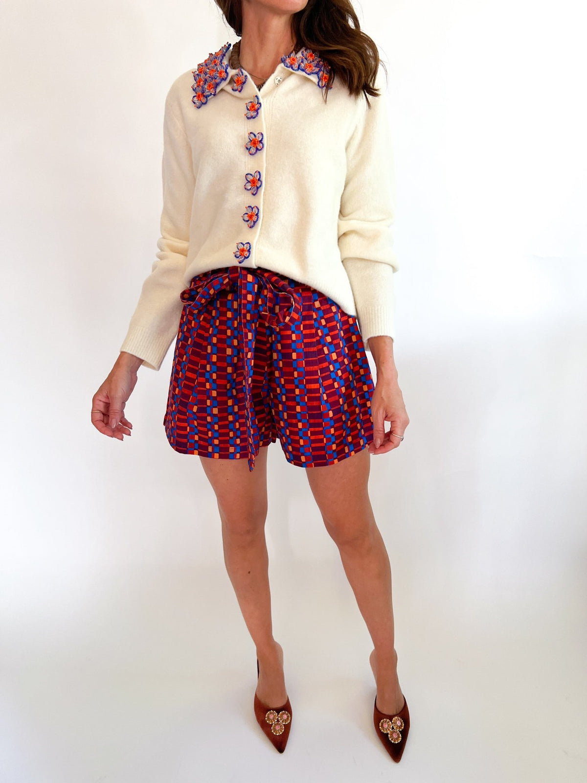 Bloom Beaded Collar Cardigan - Swoon Boutique New Orleans