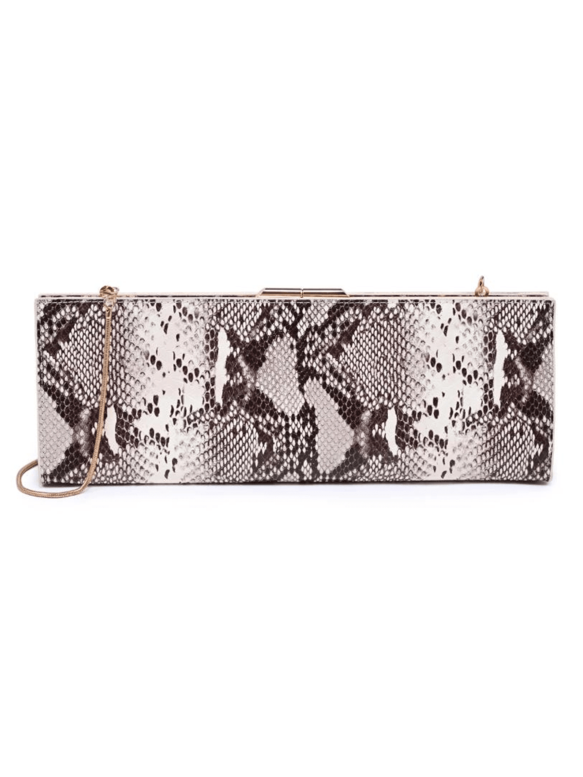 Brown Multi Nazlee Snake Clutch - Swoon Boutique New Orleans