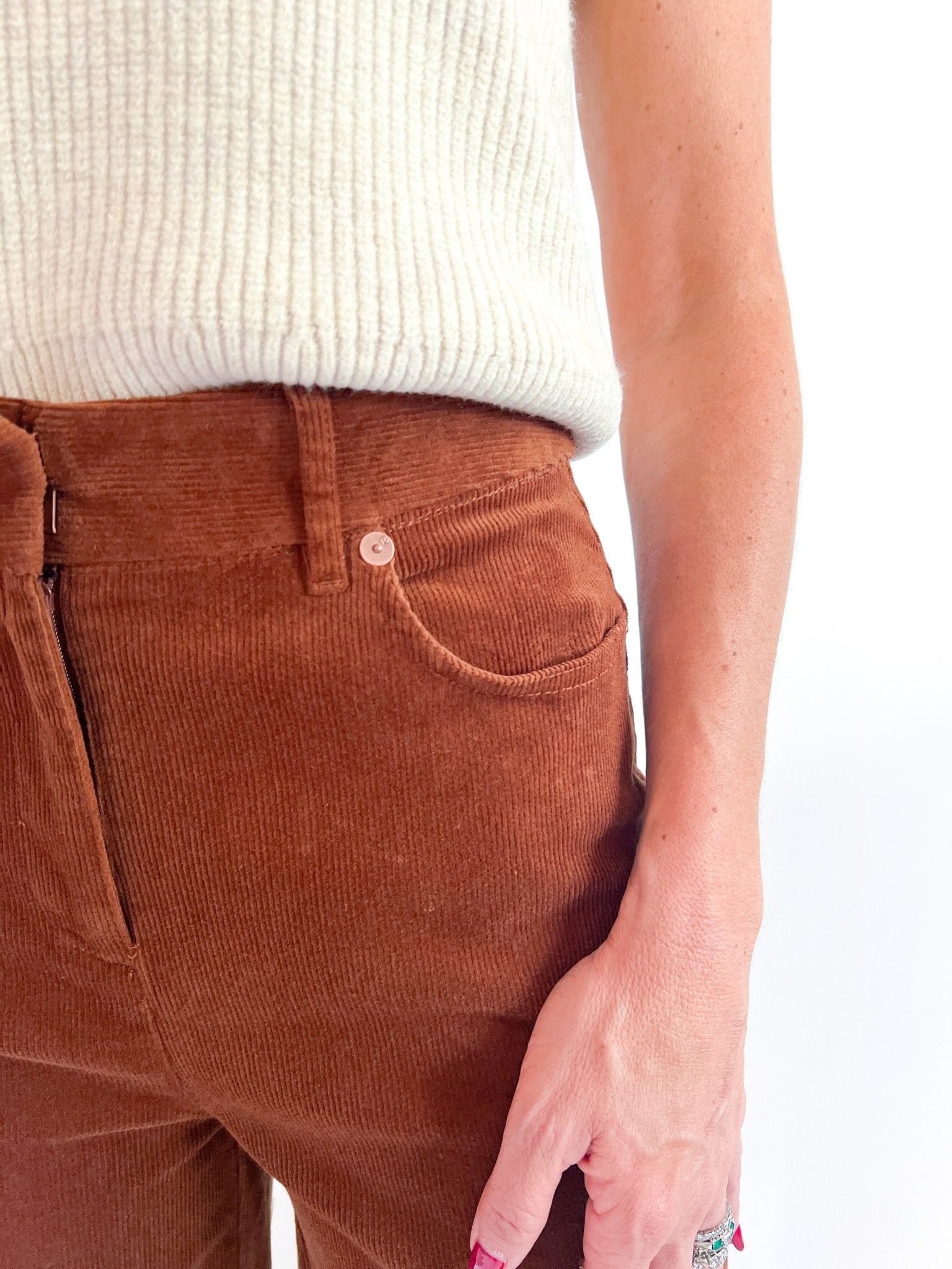 Casey Corduroy Wide Leg Pants - Swoon Boutique New Orleans