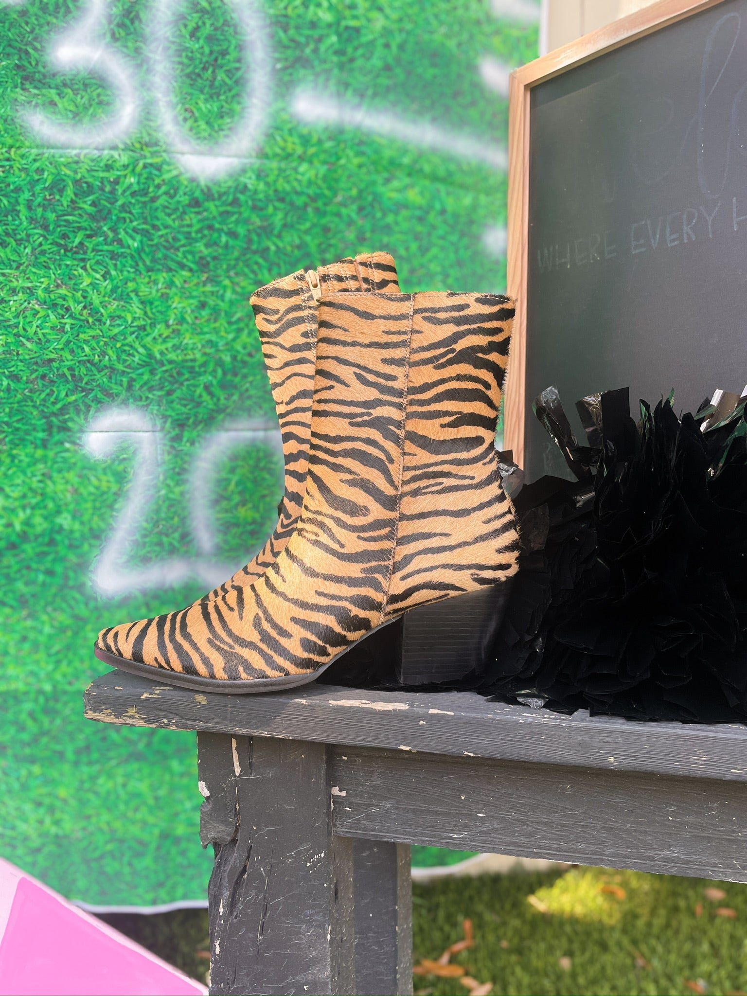 Caty Tiger Print Ankle Boots - Swoon Boutique New Orleans