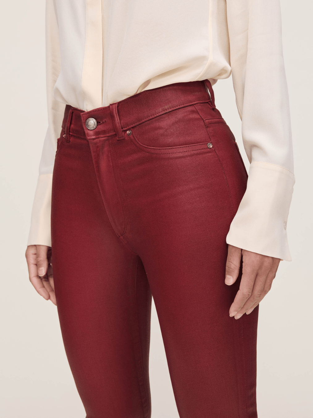 Cherry Coated Bridget Cropped Jeans - Swoon Boutique New Orleans