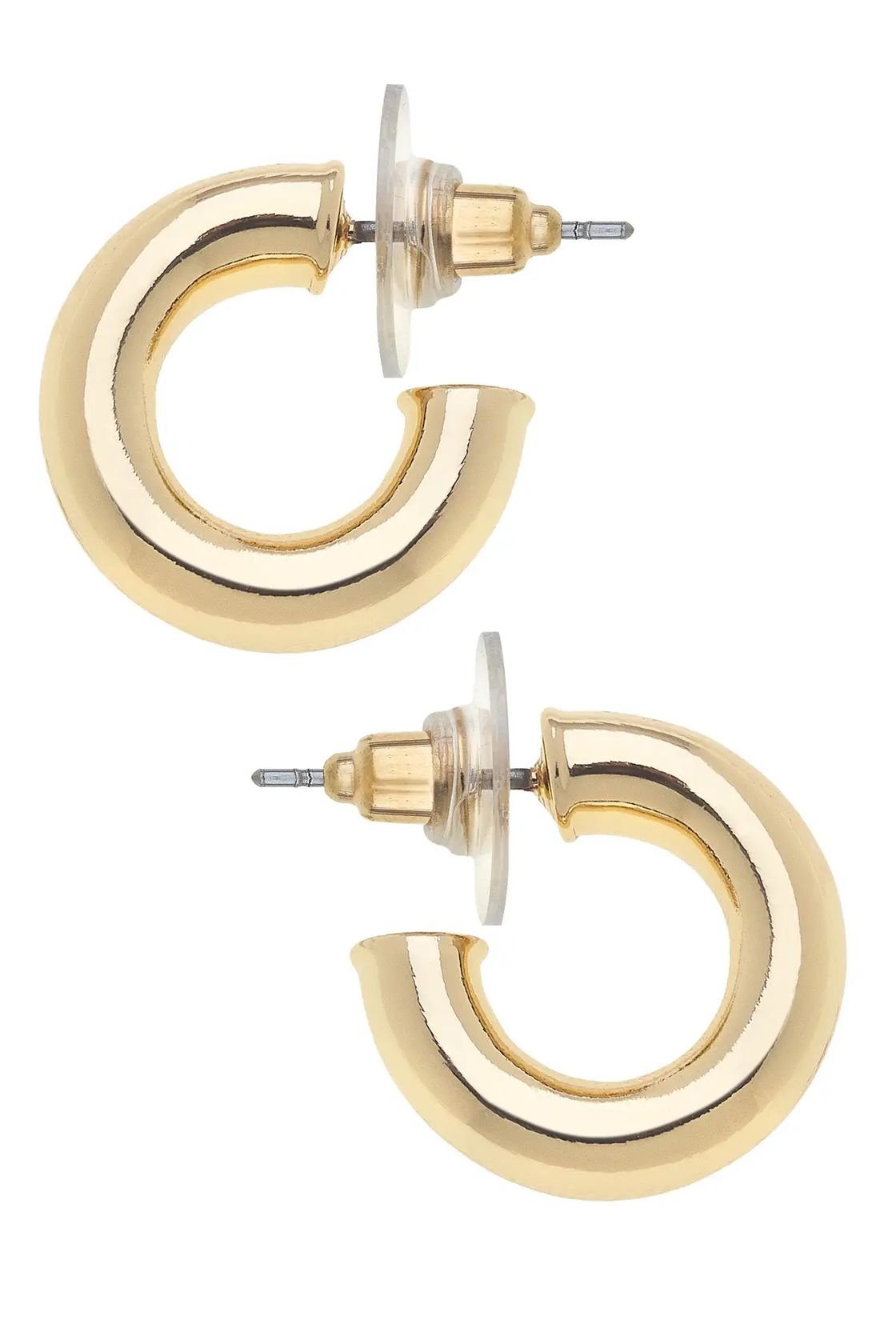 Coraline Hoop Earrings by Canvas Style in sleek lightweight gold