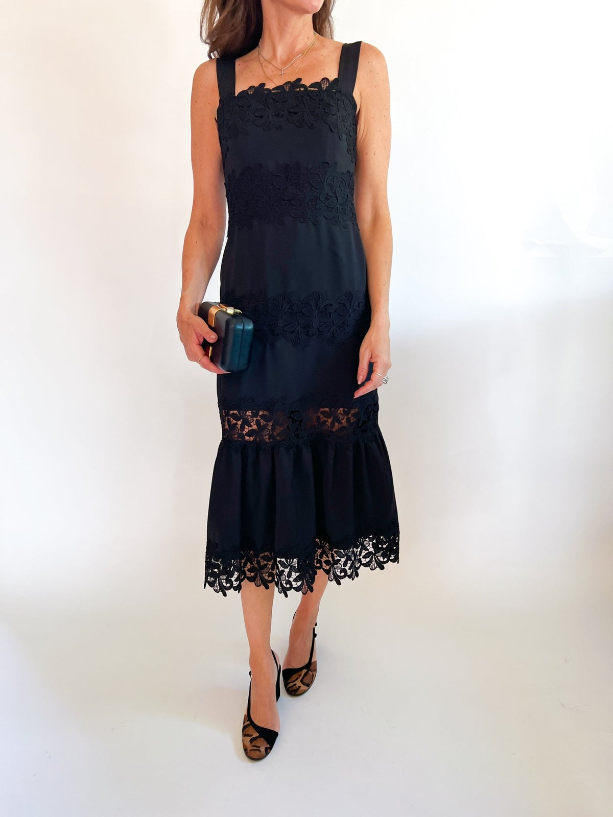 Davina Lace Sleeveless Midi Dress - Swoon Boutique New Orleans