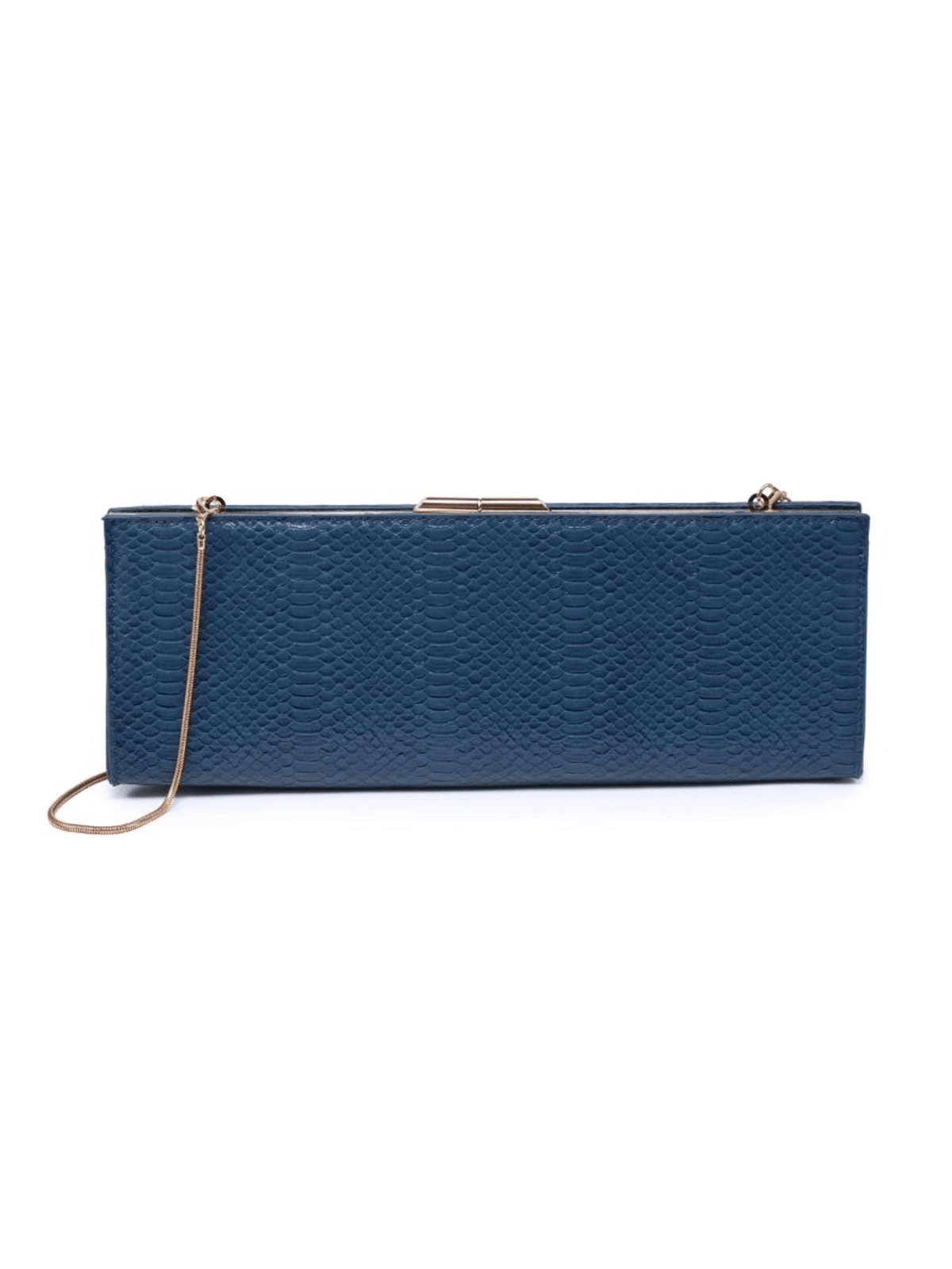 Denim Nazlee Snake Clutch - Swoon Boutique New Orleans