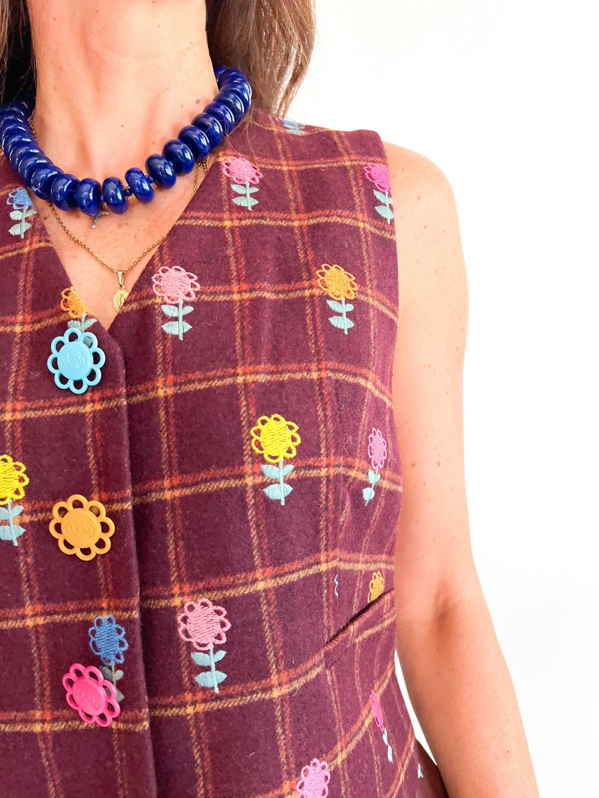 Doree Knit Floral Vest - Swoon Boutique New Orleans