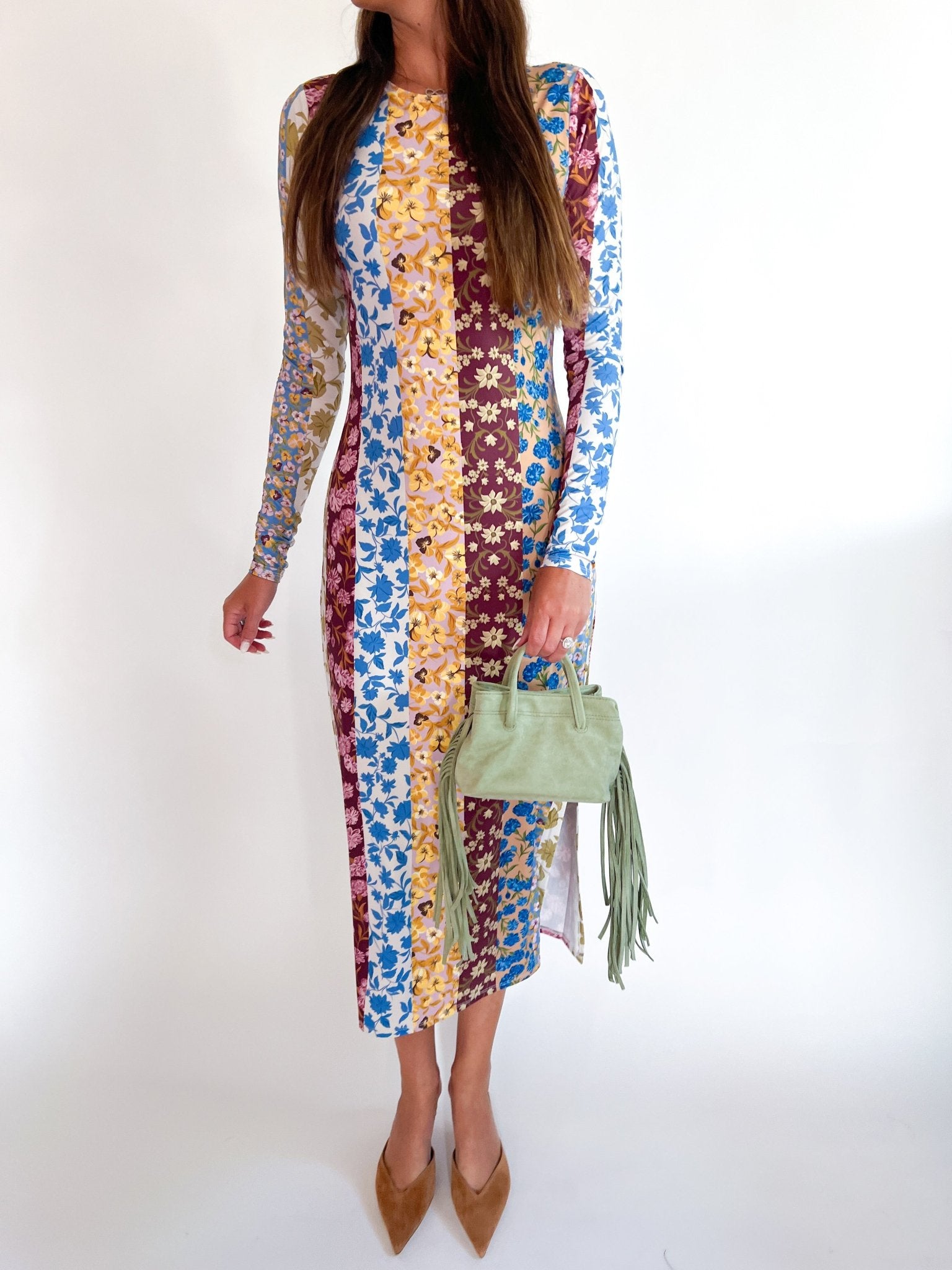 Dorit Floral Midi Dress - Swoon Boutique New Orleans