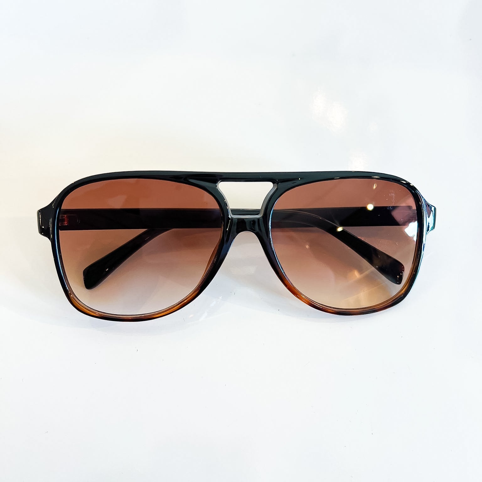 Double Bridge Aviator Sunglasses - Swoon Boutique New Orleans