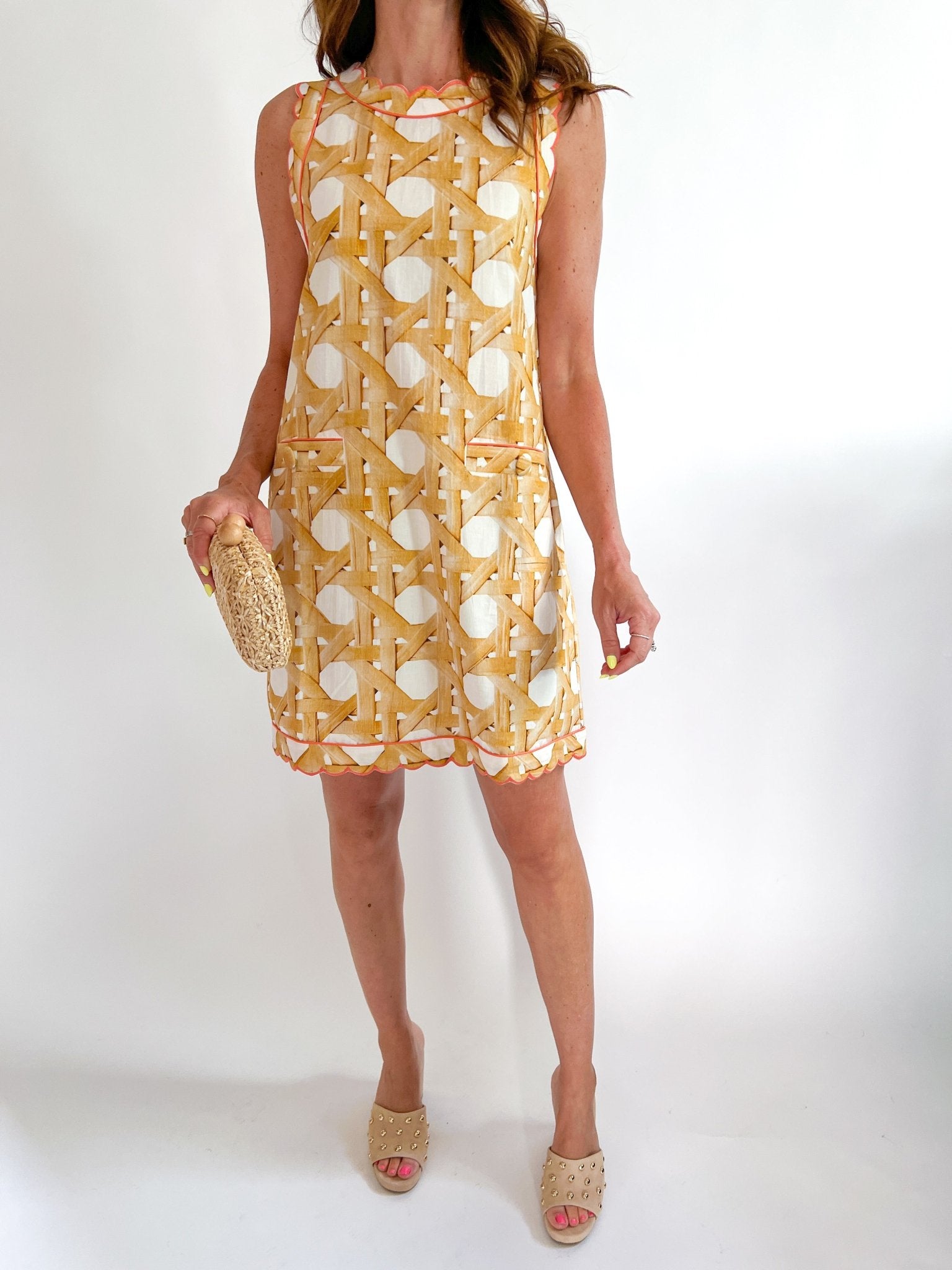 Ellie Wicker Mini Dress - Swoon Boutique New Orleans