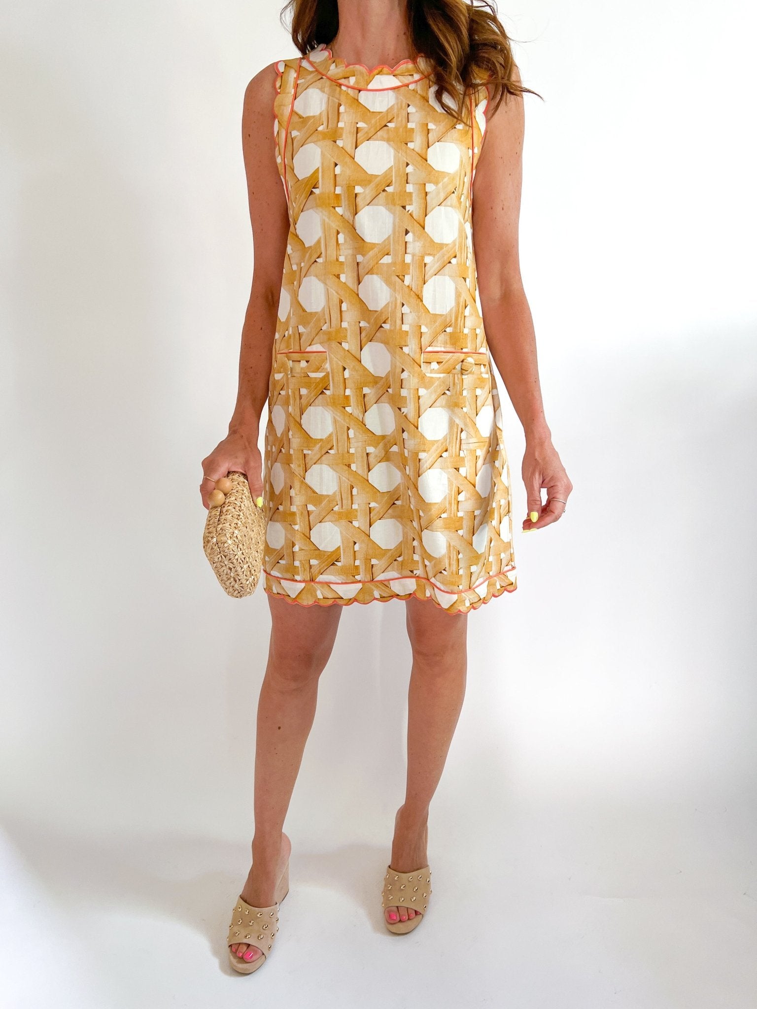 Ellie Wicker Mini Dress - Swoon Boutique New Orleans