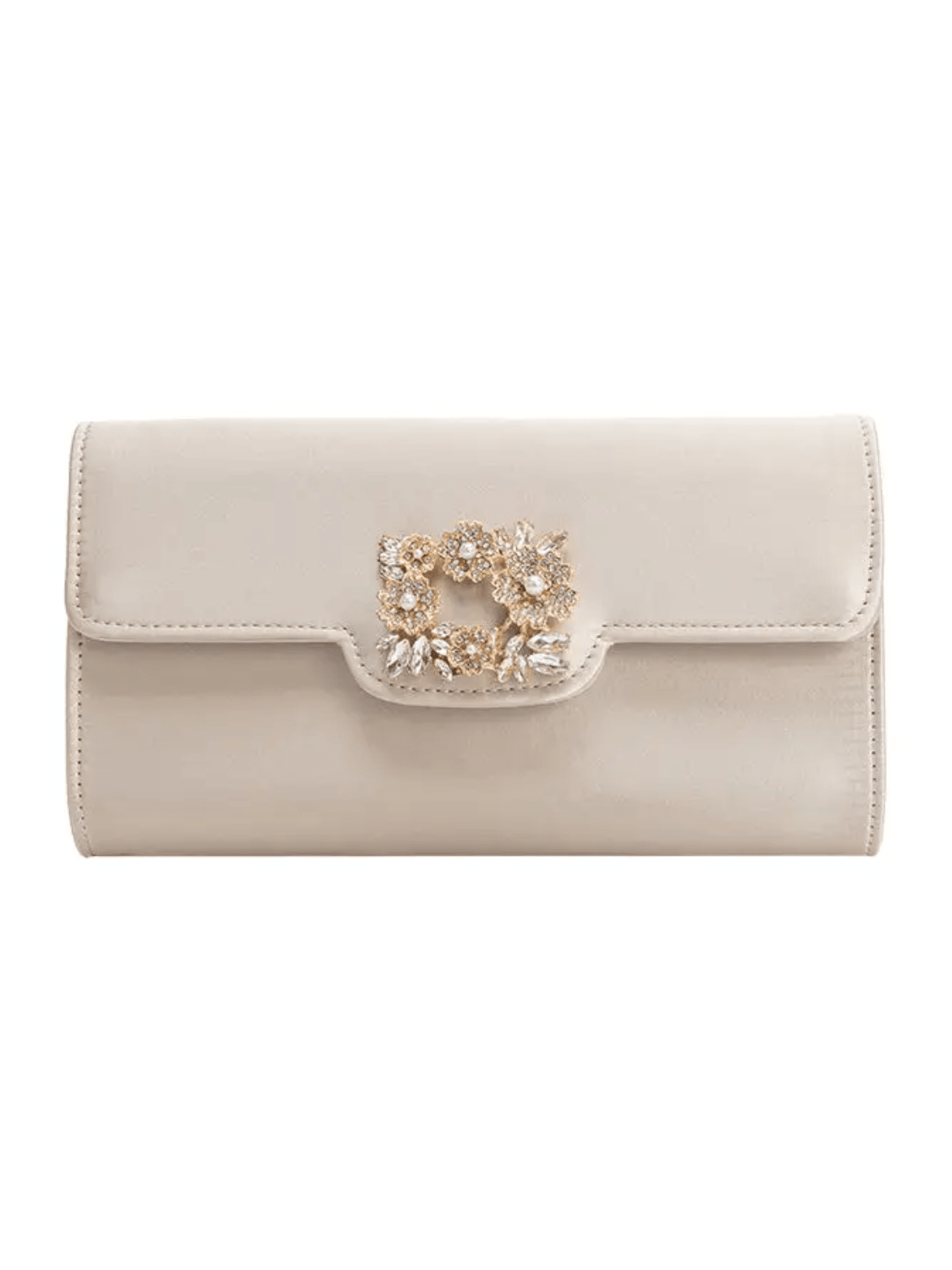 Elodie Satin Floral Clasp Clutch - Swoon Boutique New Orleans