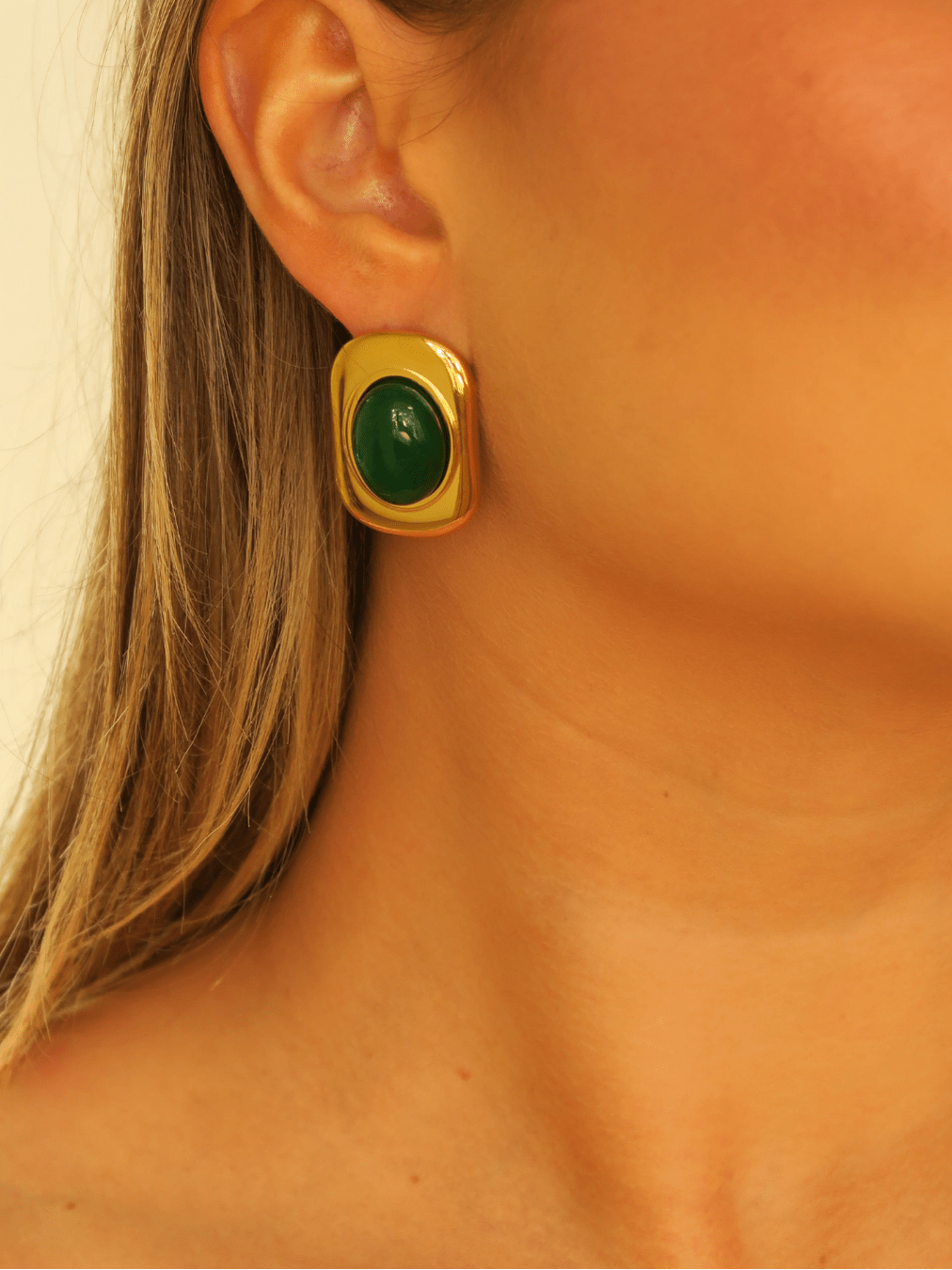 Emerald Naomi Earrings - Swoon Boutique New Orleans