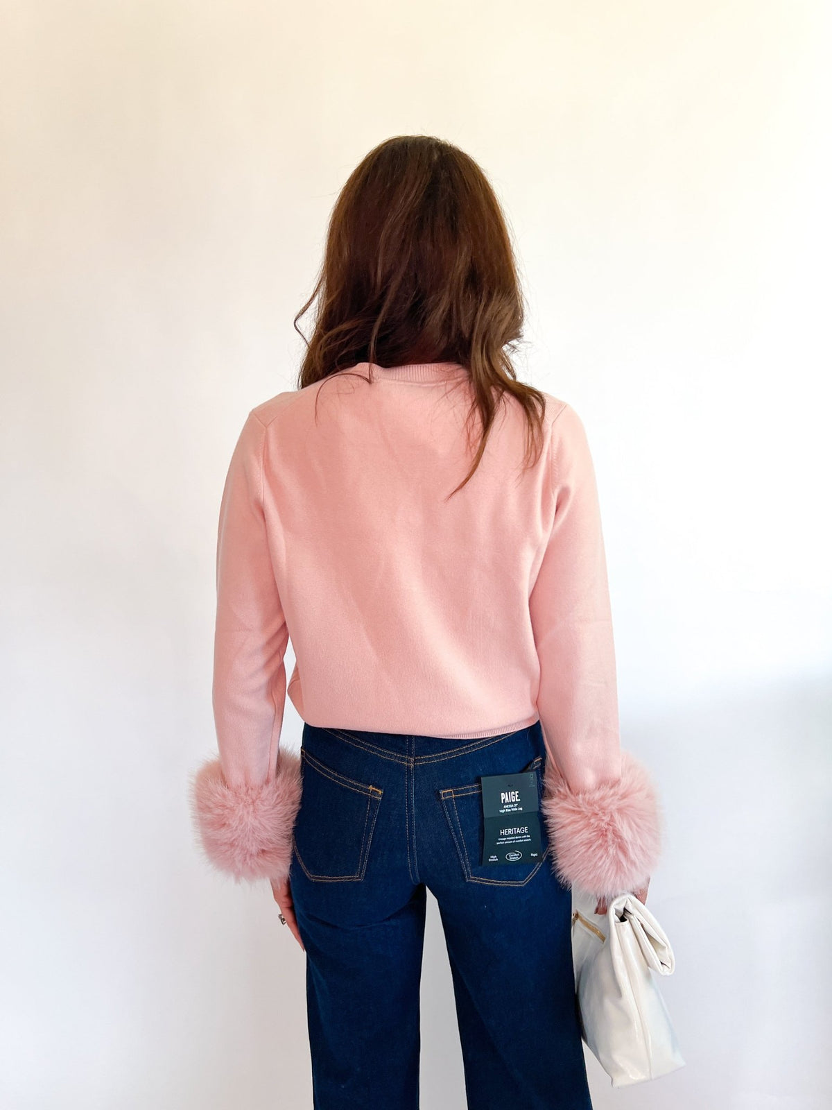 Faux Fur Cuff Embellished Cardigan - Swoon Boutique New Orleans