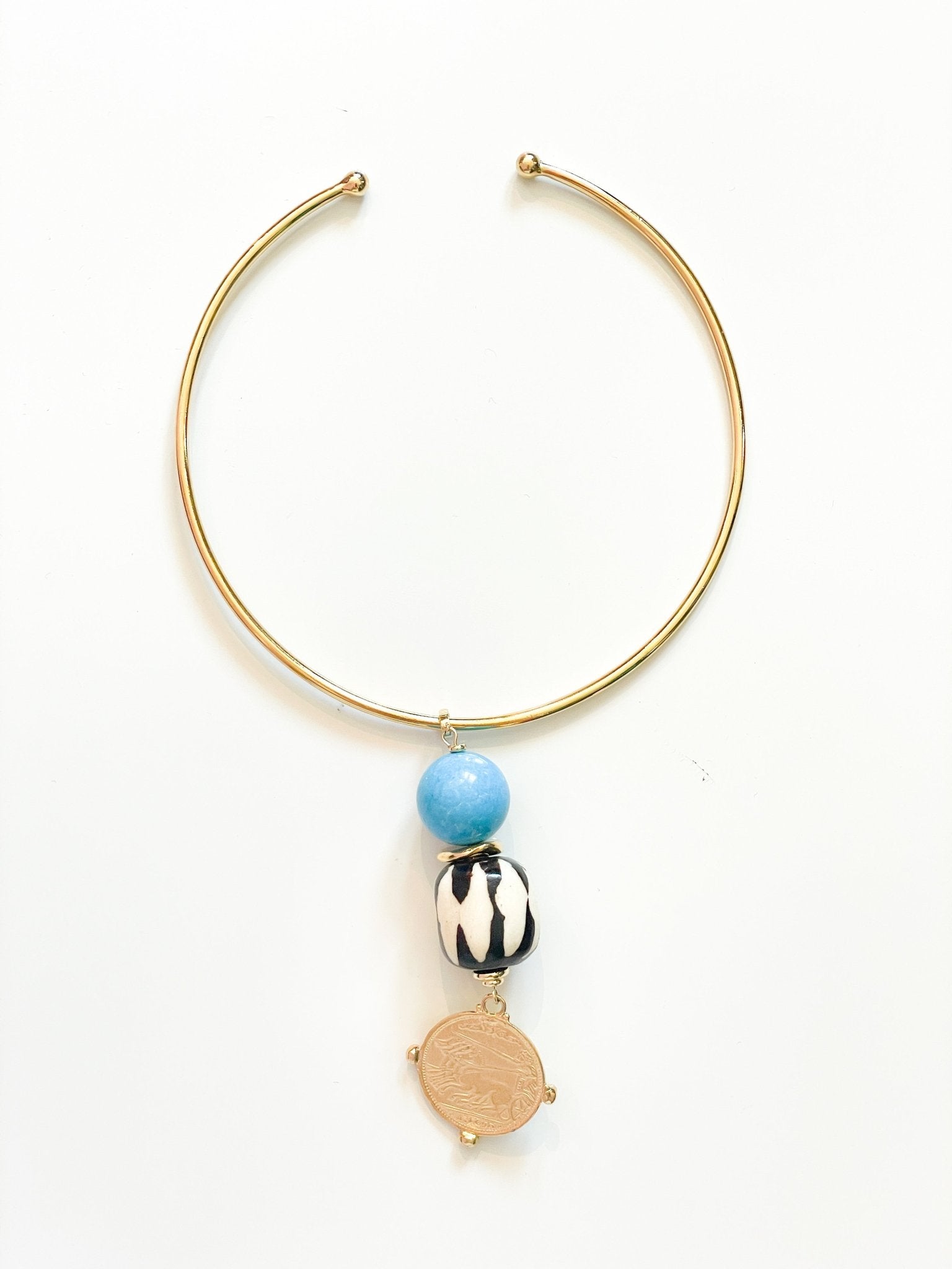 Fiona Coin & Bead Collar Necklace - Swoon Boutique New Orleans