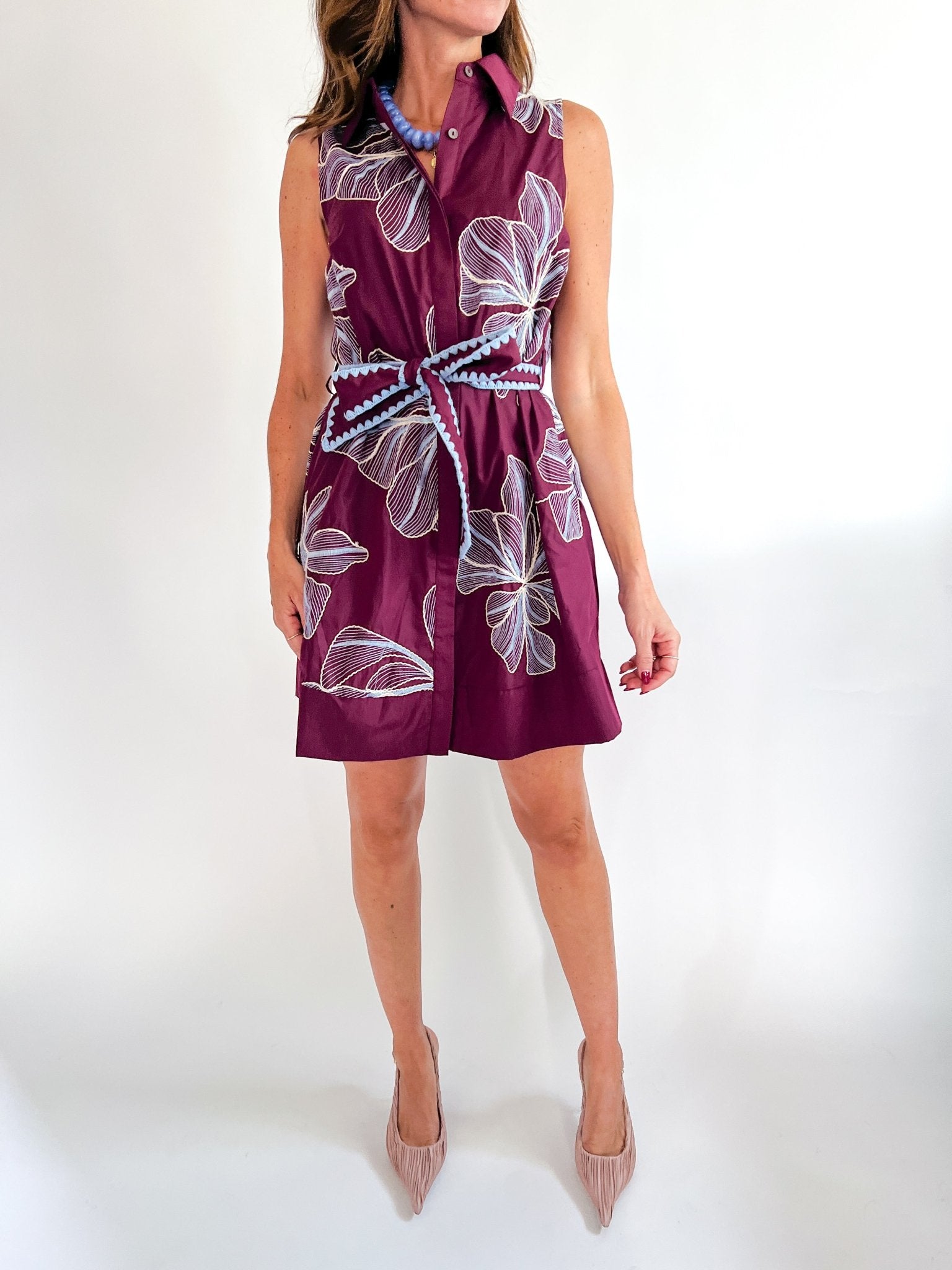 Floral Print Sleeveless Mini Dress - Swoon Boutique New Orleans
