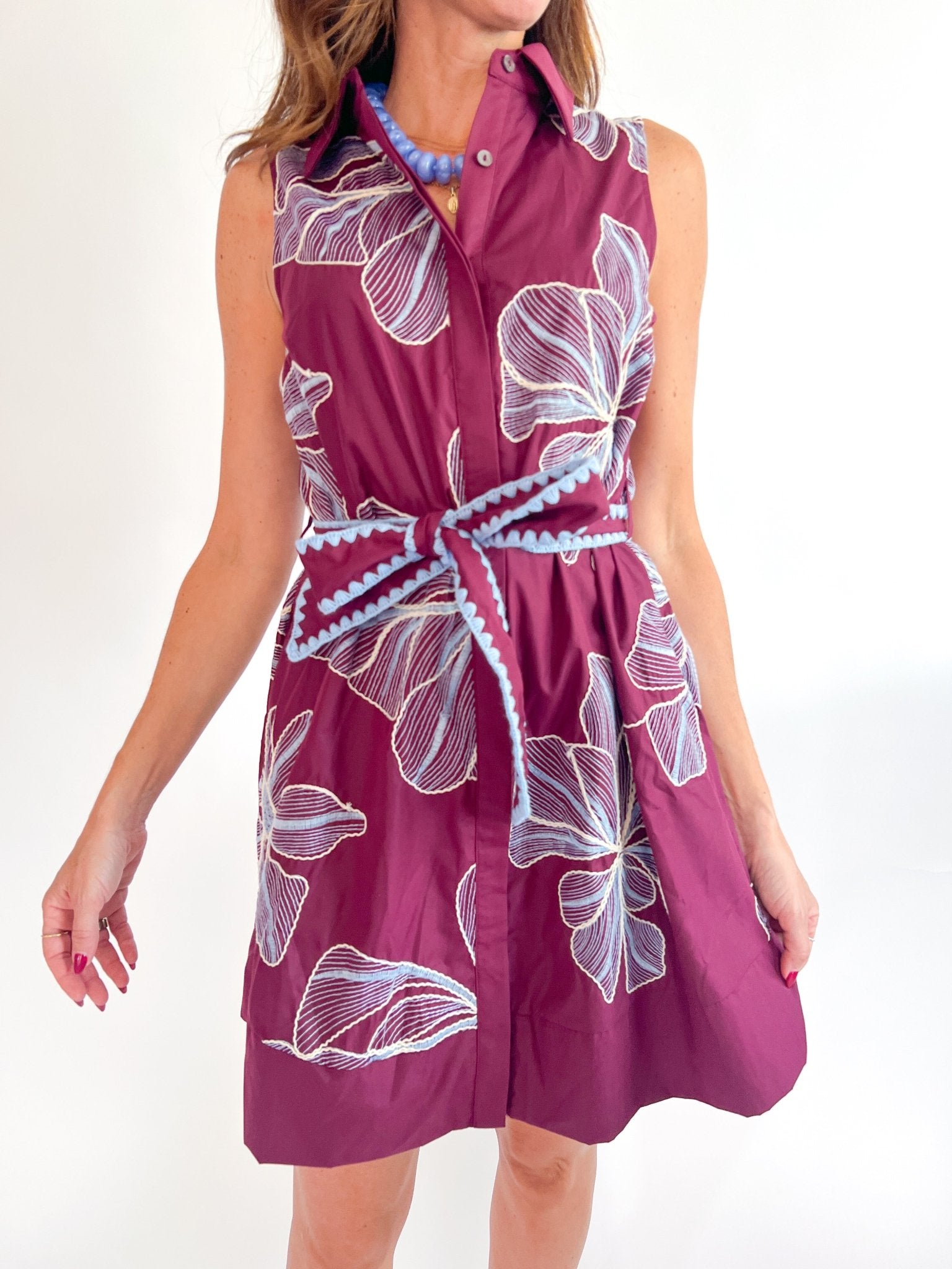 Floral Print Sleeveless Mini Dress - Swoon Boutique New Orleans