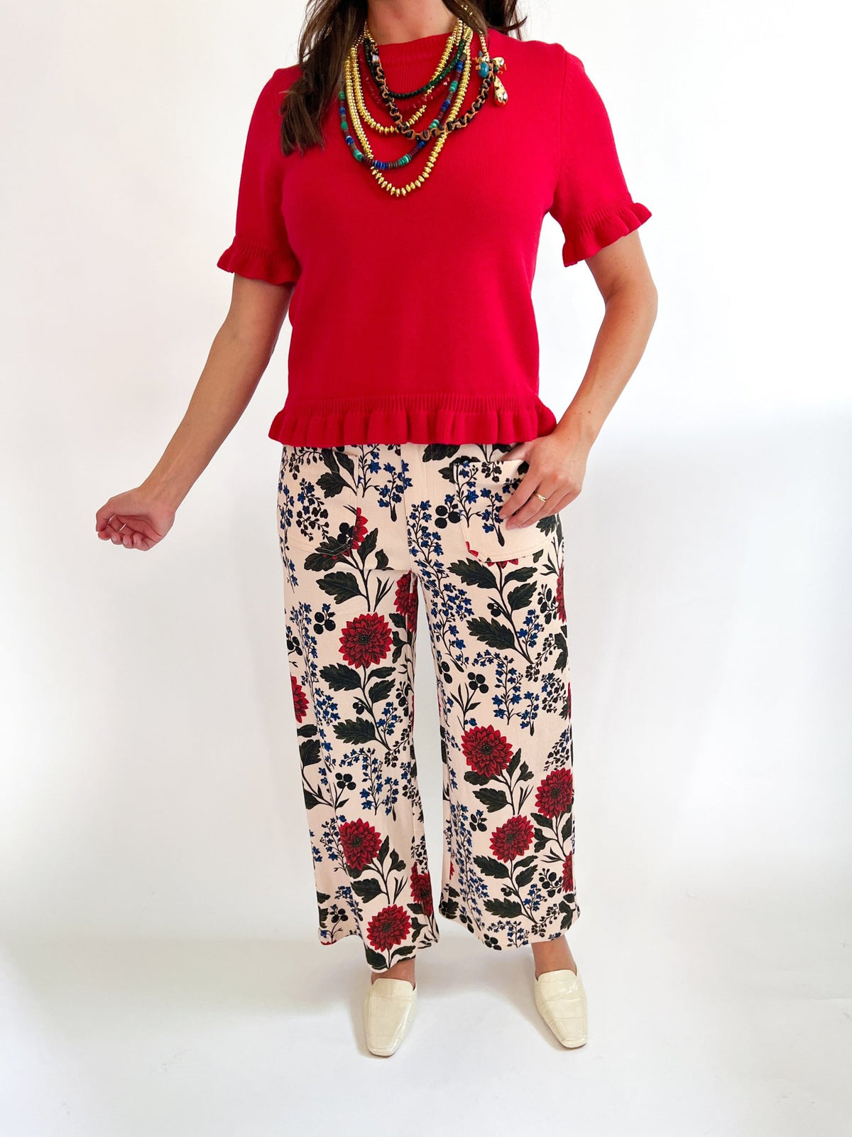 Floral Wide Leg Pants - Swoon Boutique New Orleans