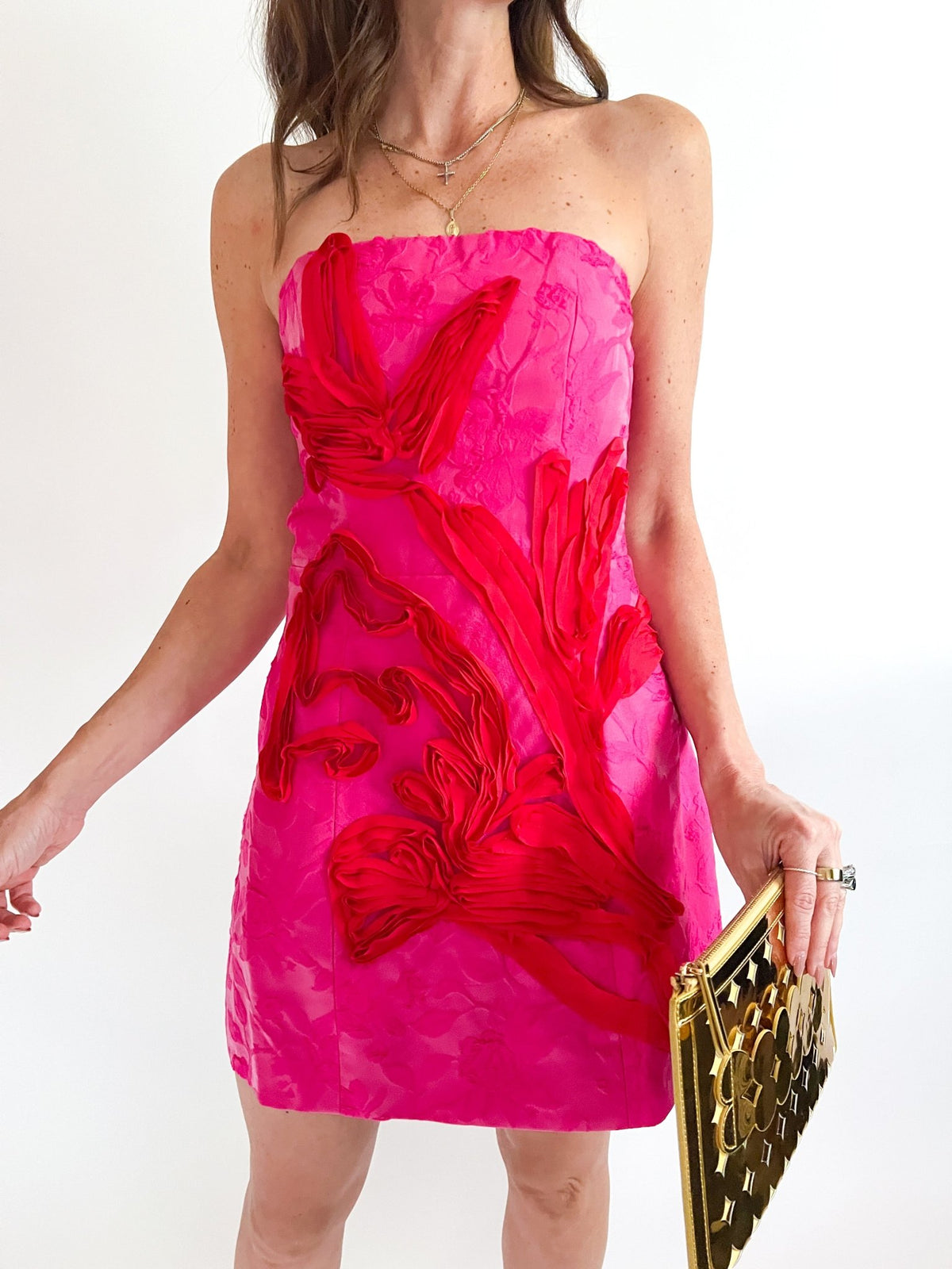 Florentia Applique Mini Dress - Swoon Boutique New Orleans