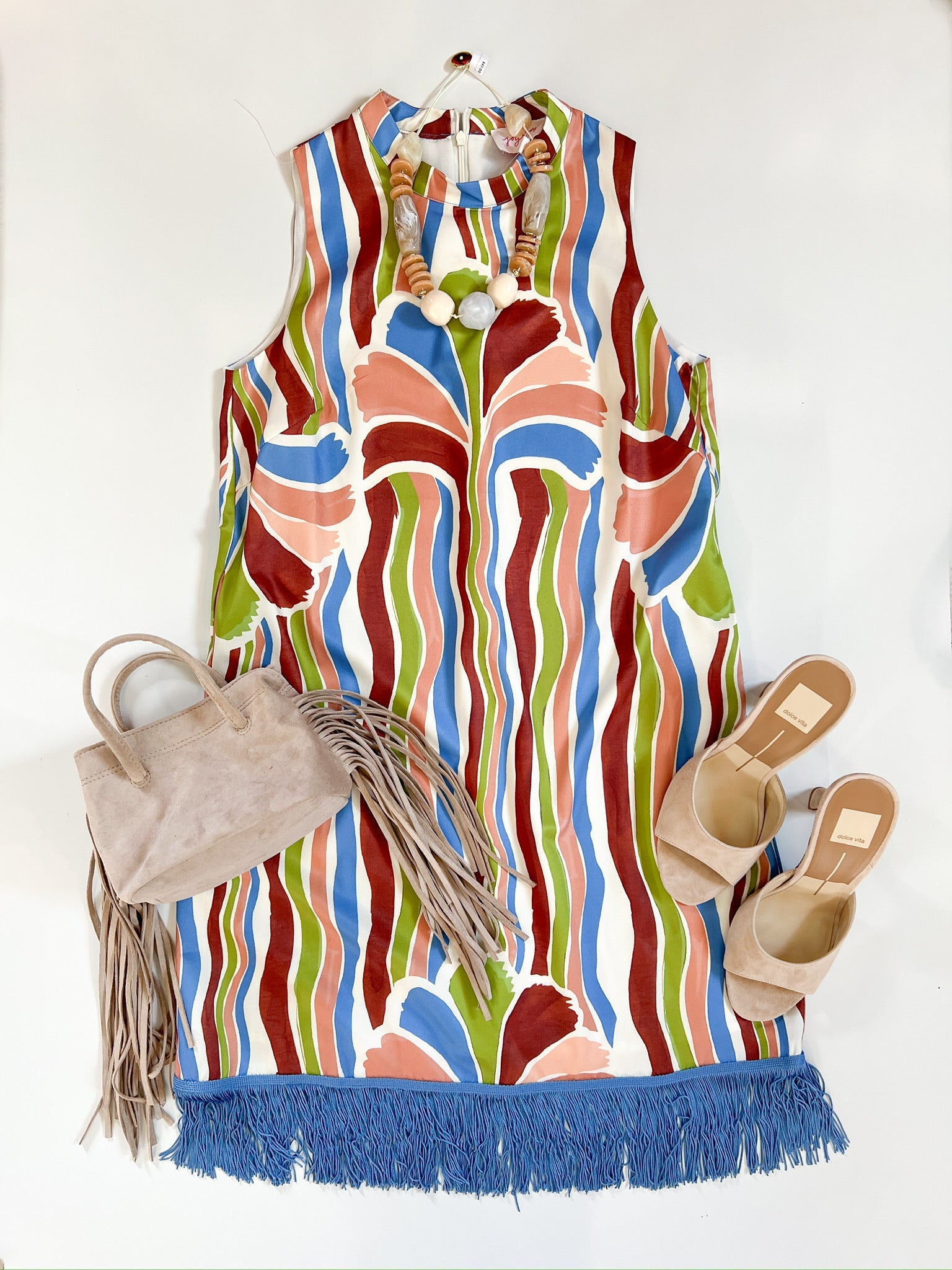 Fringe Hem Sheath Dress - Swoon Boutique New Orleans