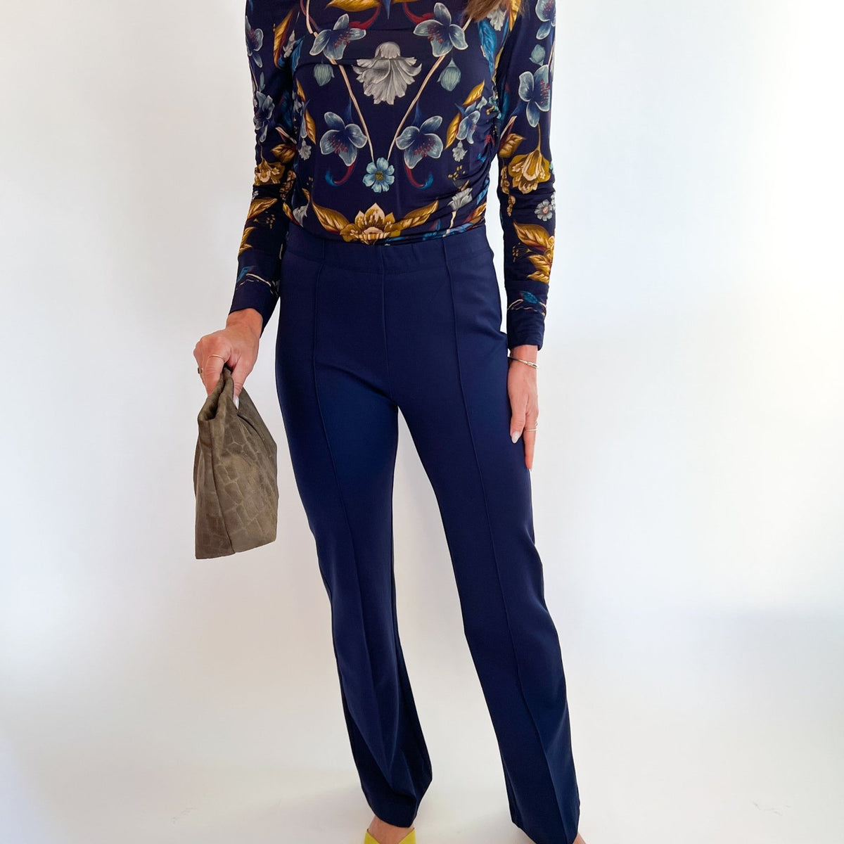 Front Seaming Ponte Knit Pant - Swoon Boutique New Orleans