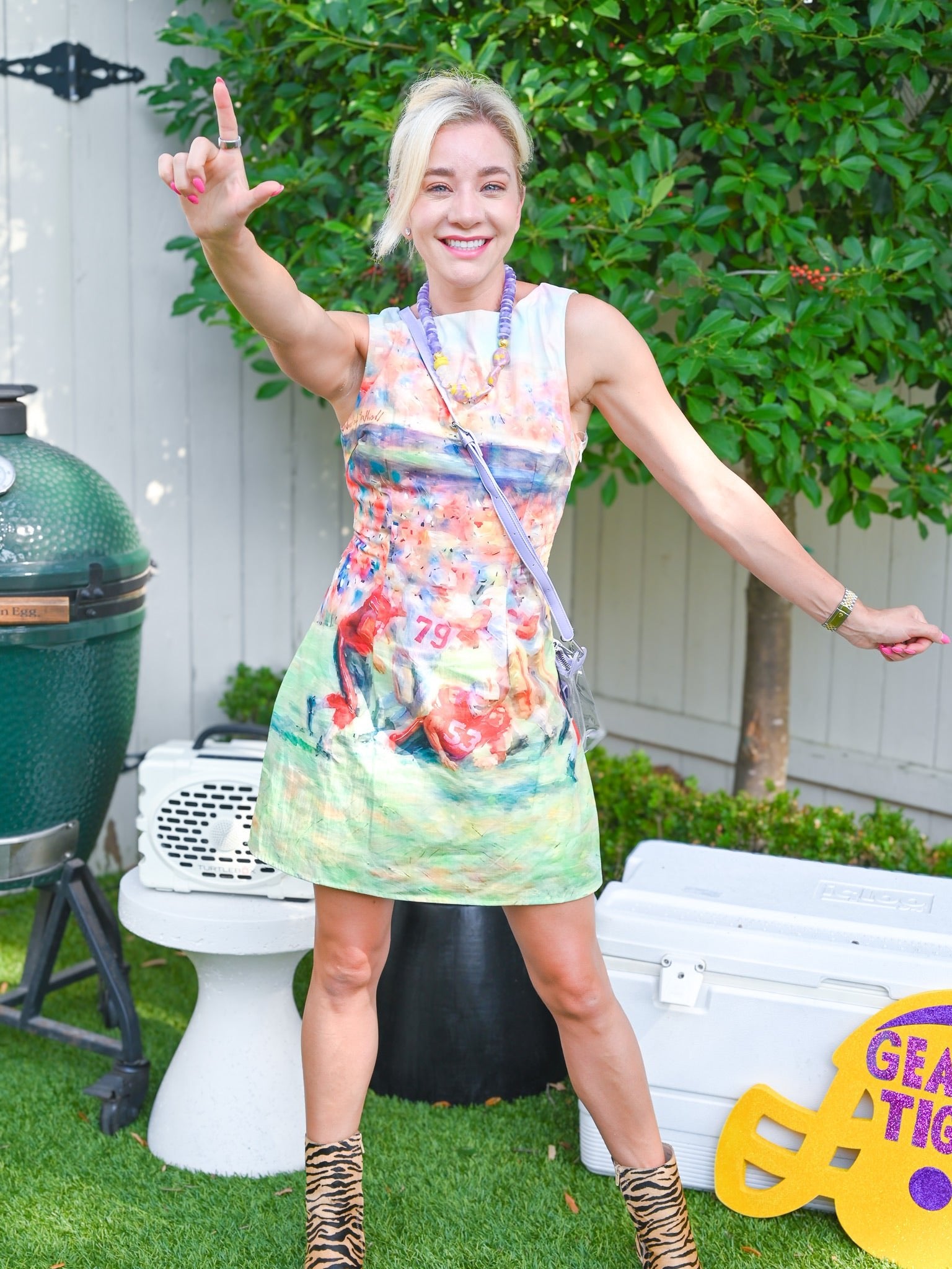 Game Day Football Mural Dress - Swoon Boutique New Orleans