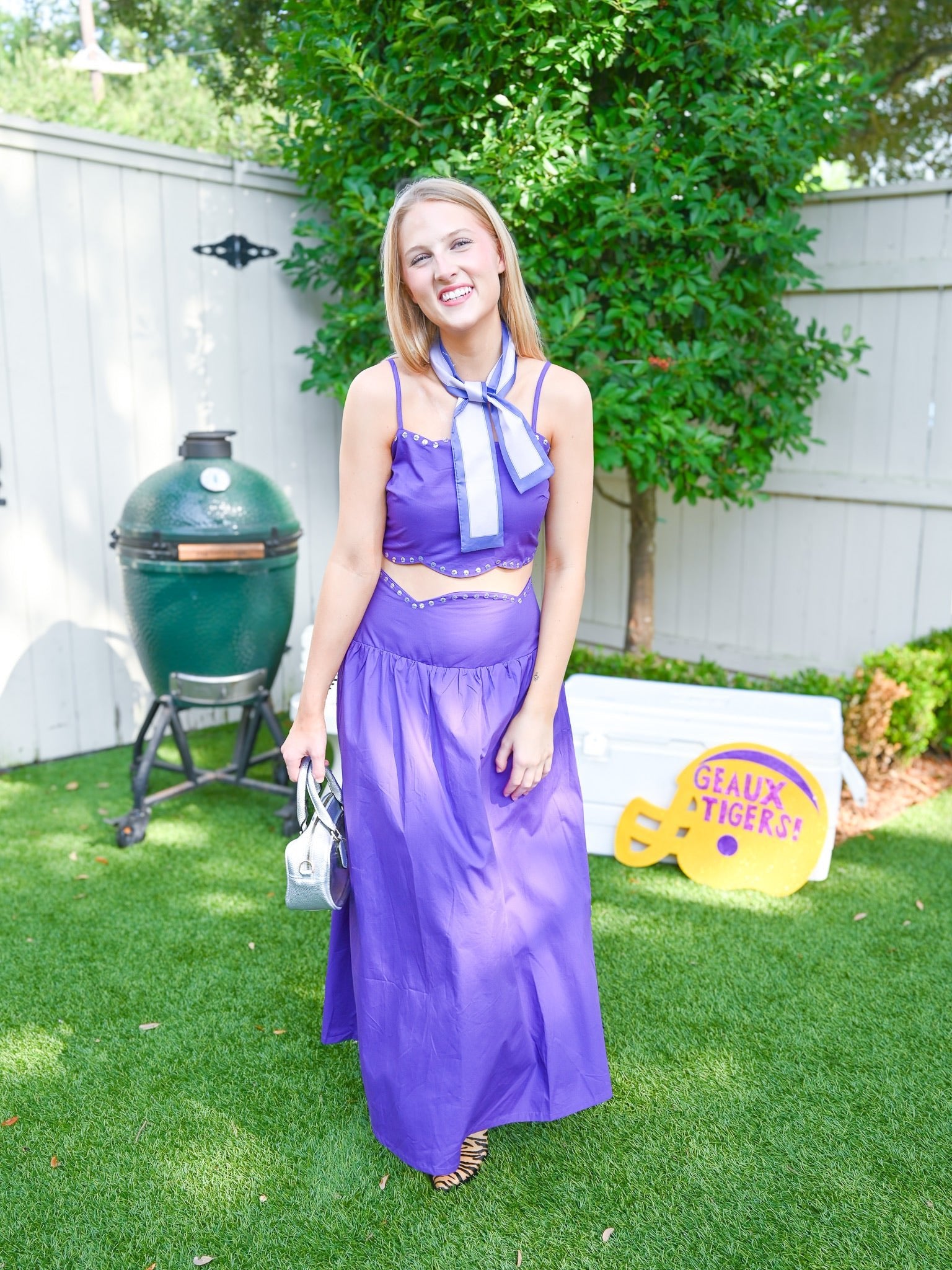 Gameday Purple Ribbon Scarf - Swoon Boutique New Orleans
