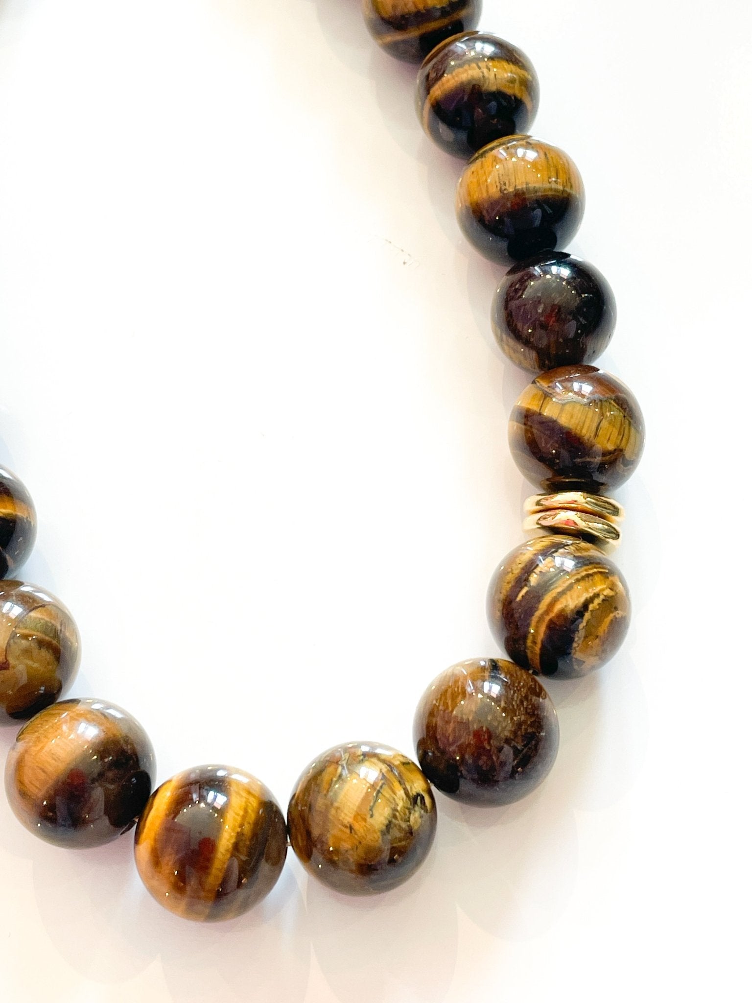 Gemma Tiger Eye Bead Necklace - Swoon Boutique New Orleans