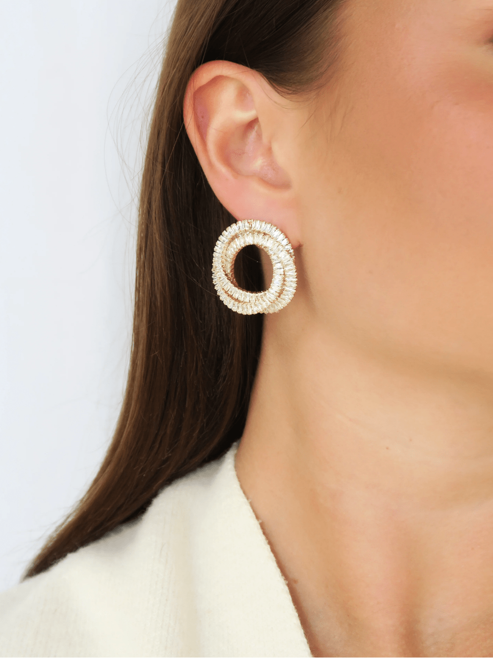 Gold Infinity Halo Earrings - Swoon Boutique New Orleans