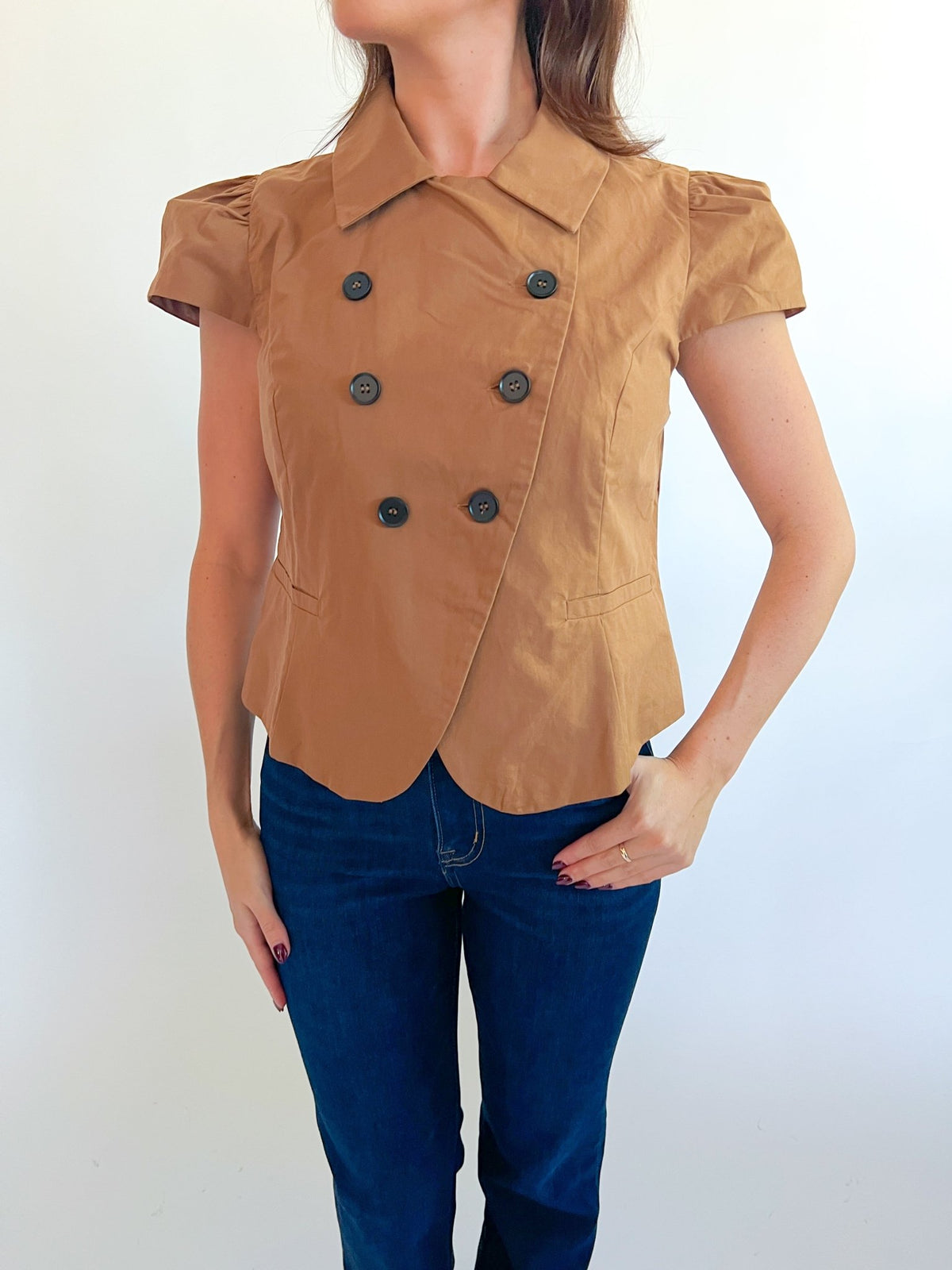 Hazel Double-Breasted Top - Swoon Boutique New Orleans