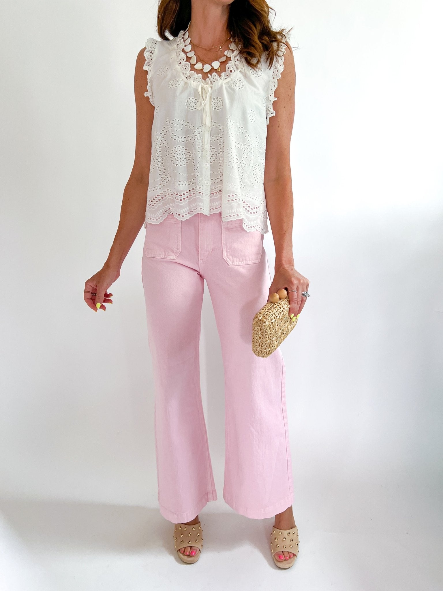 Heirloom Eyelet Tank - Swoon Boutique New Orleans