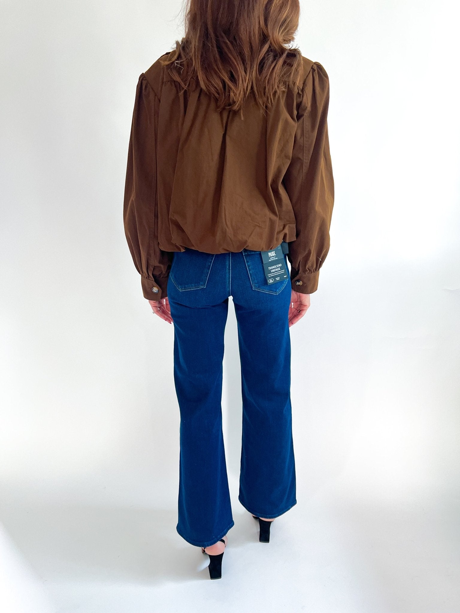 High Stand Collar Gathered Hem Bomber - Swoon Boutique New Orleans