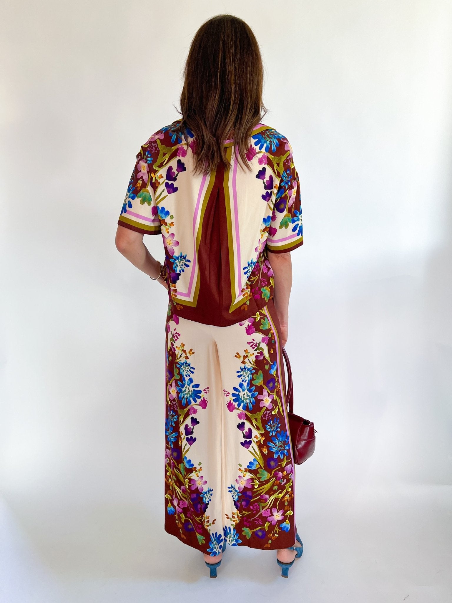 Ivory Floral Geri Pant - Swoon Boutique New Orleans