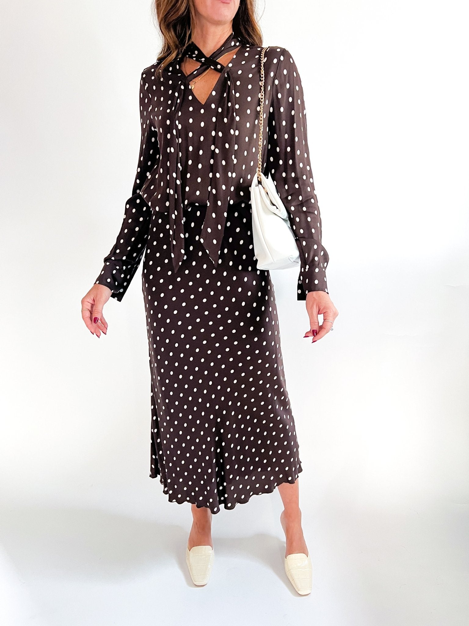 Janine Tie Neck Top - Swoon Boutique New Orleans