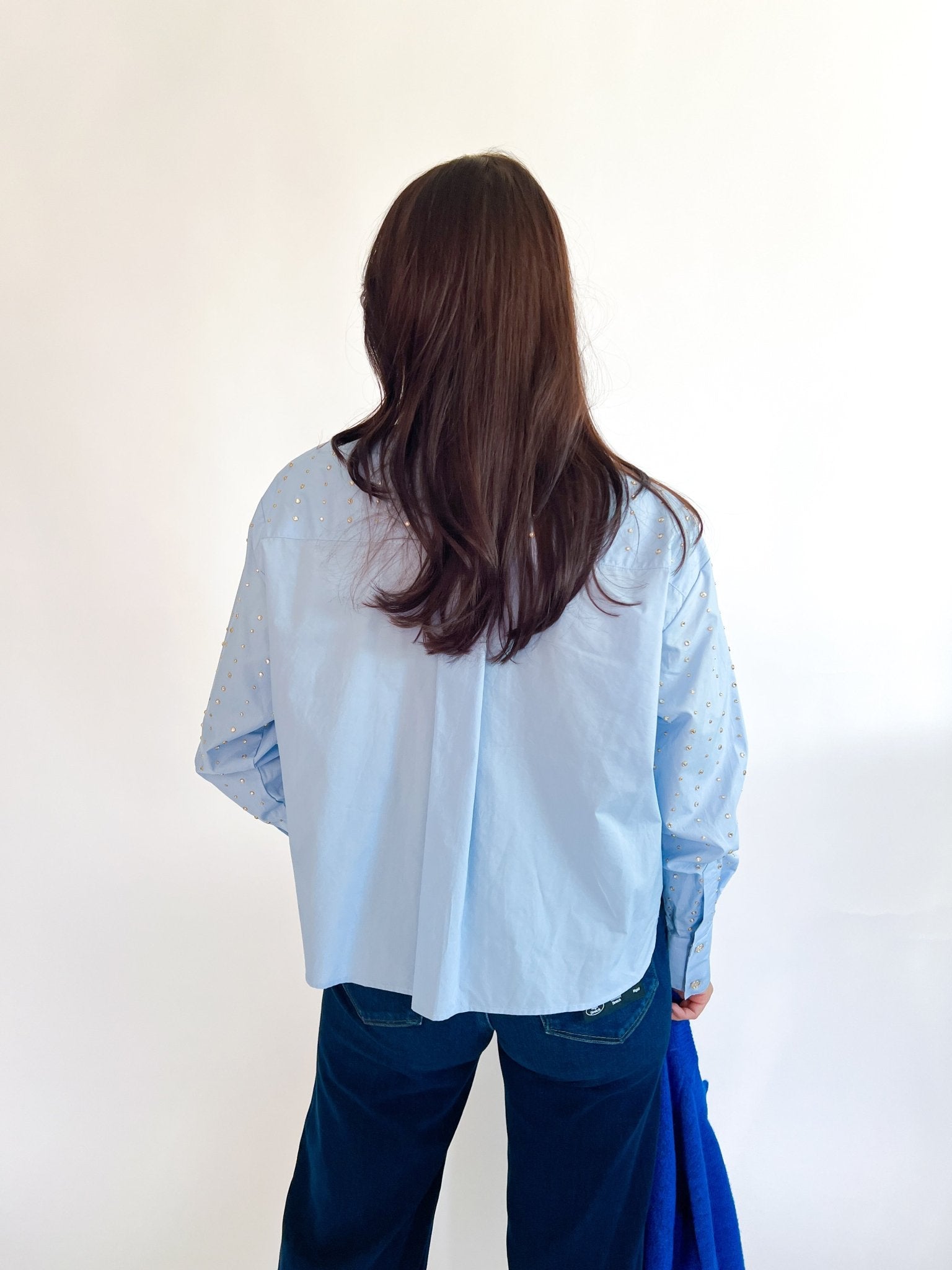 Lisa Embellished Button Up Top - Swoon Boutique New Orleans