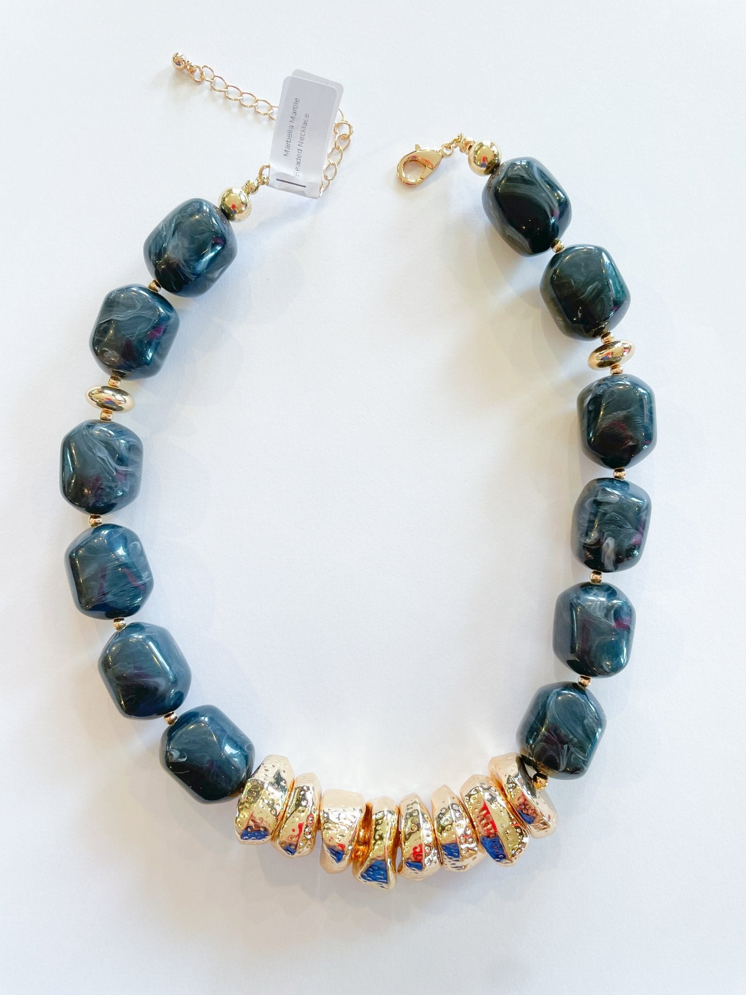 Marbella Marble Beaded Necklace - Swoon Boutique New Orleans