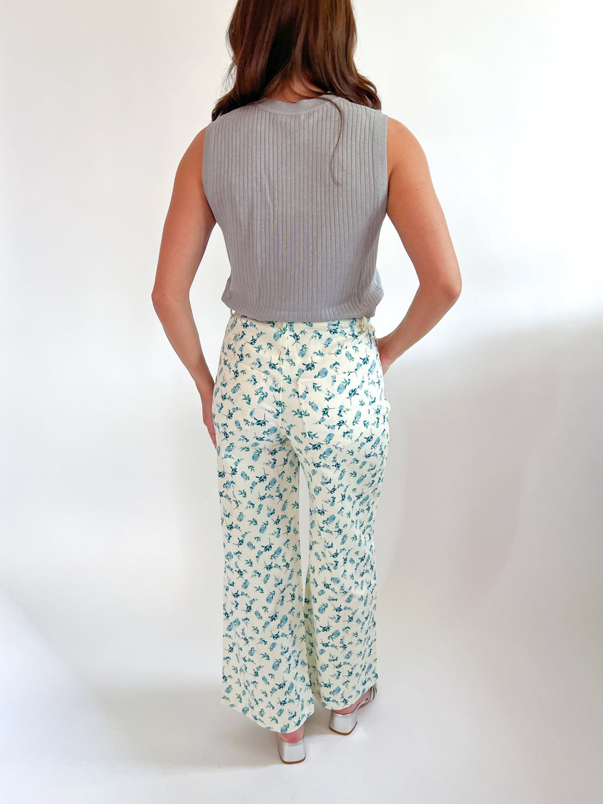Metallic Ribbed Knit Sleeveless Top - Swoon Boutique New Orleans