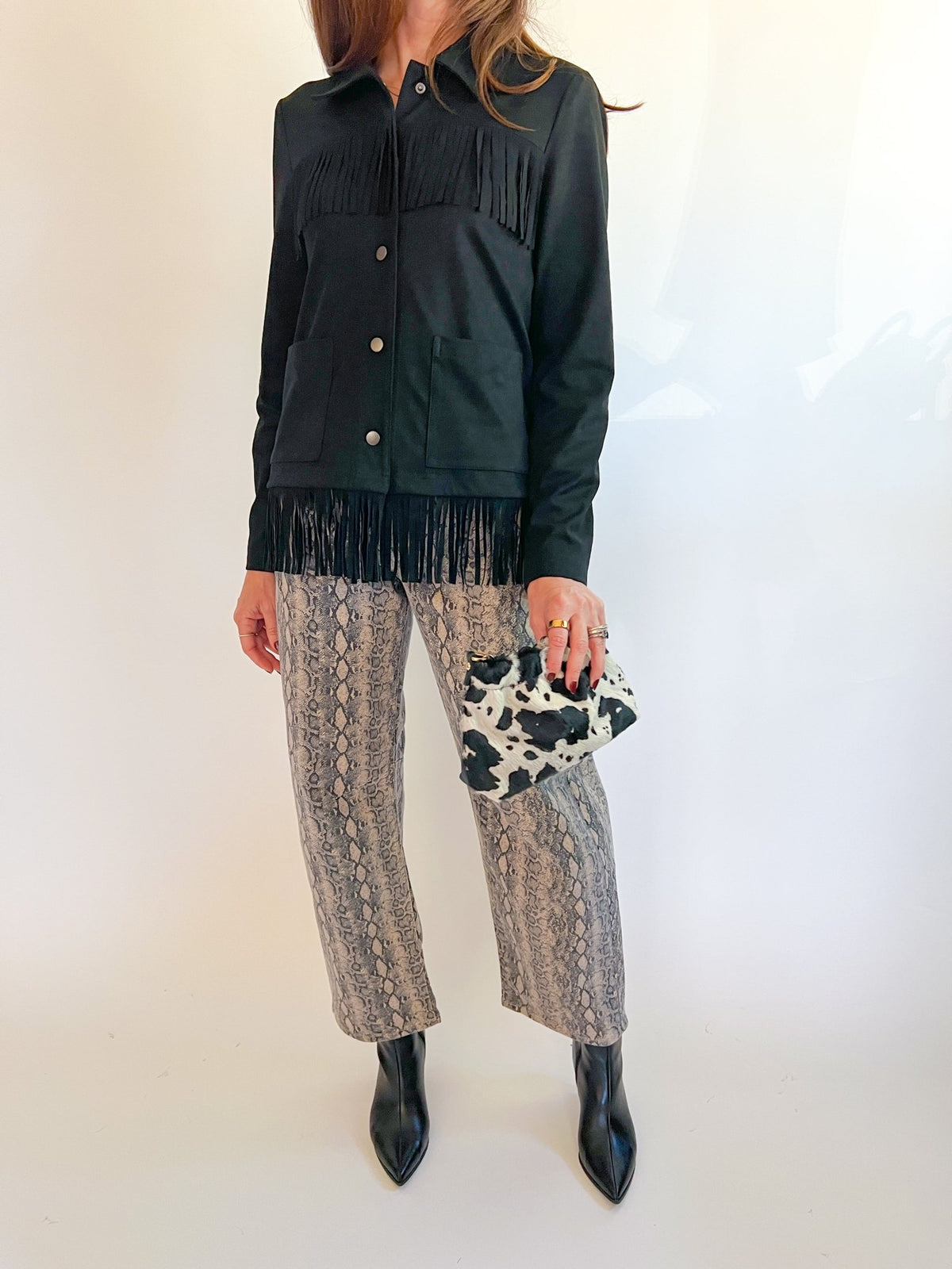 Midnight Fringe Jacket - Swoon Boutique New Orleans