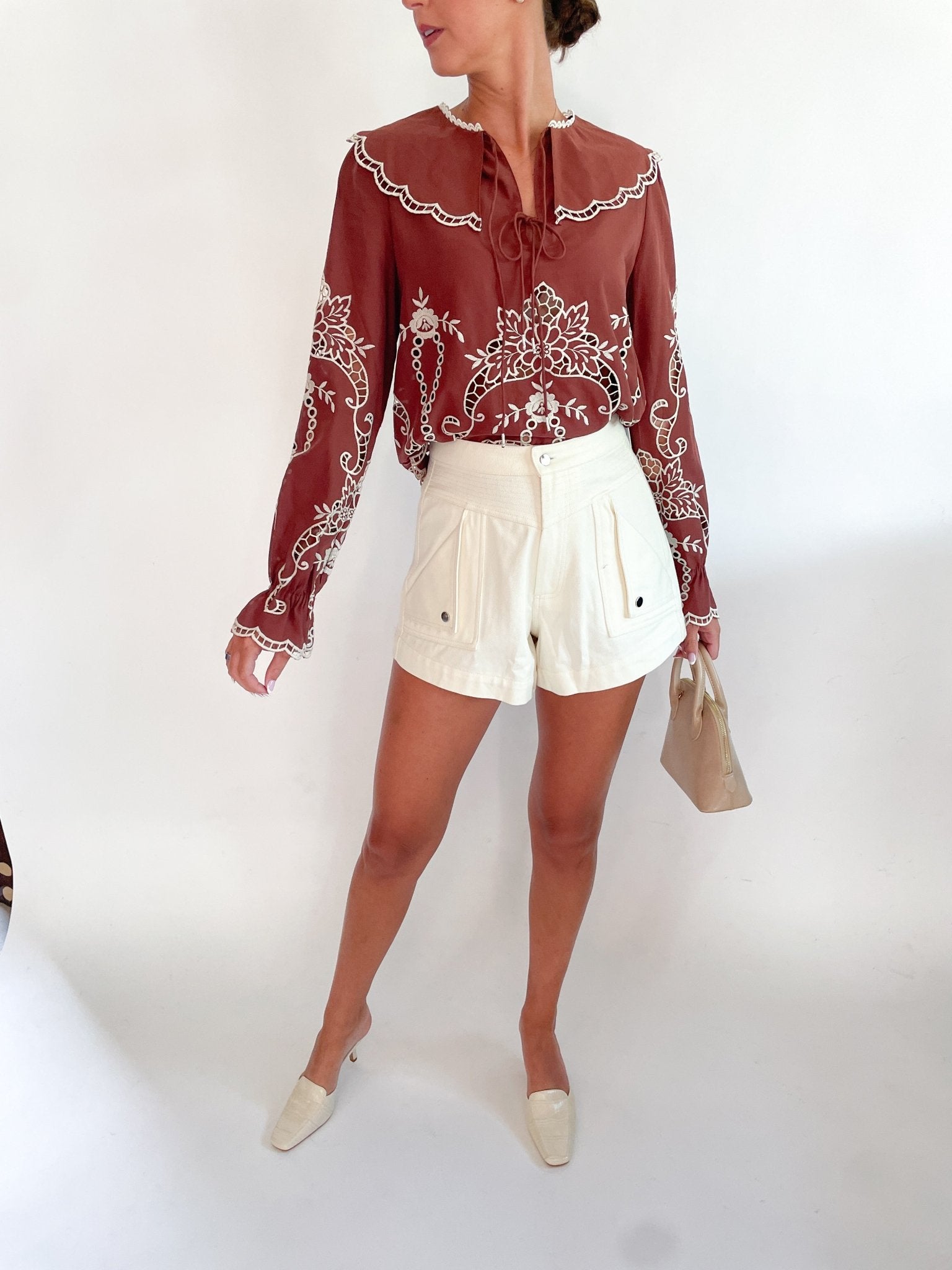 Milica Scallop Eyelet Top - Swoon Boutique New Orleans