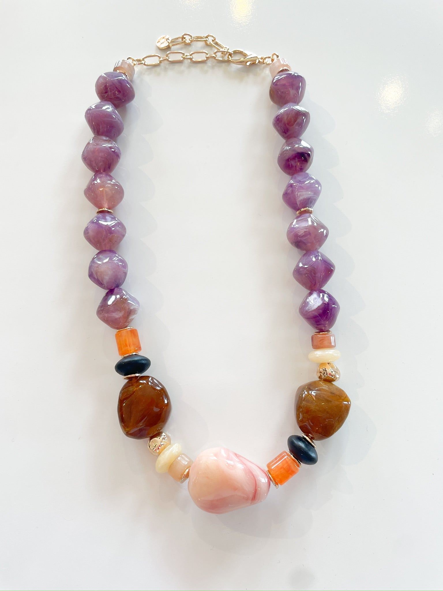 Mixed Bead Statement Necklace - Swoon Boutique New Orleans