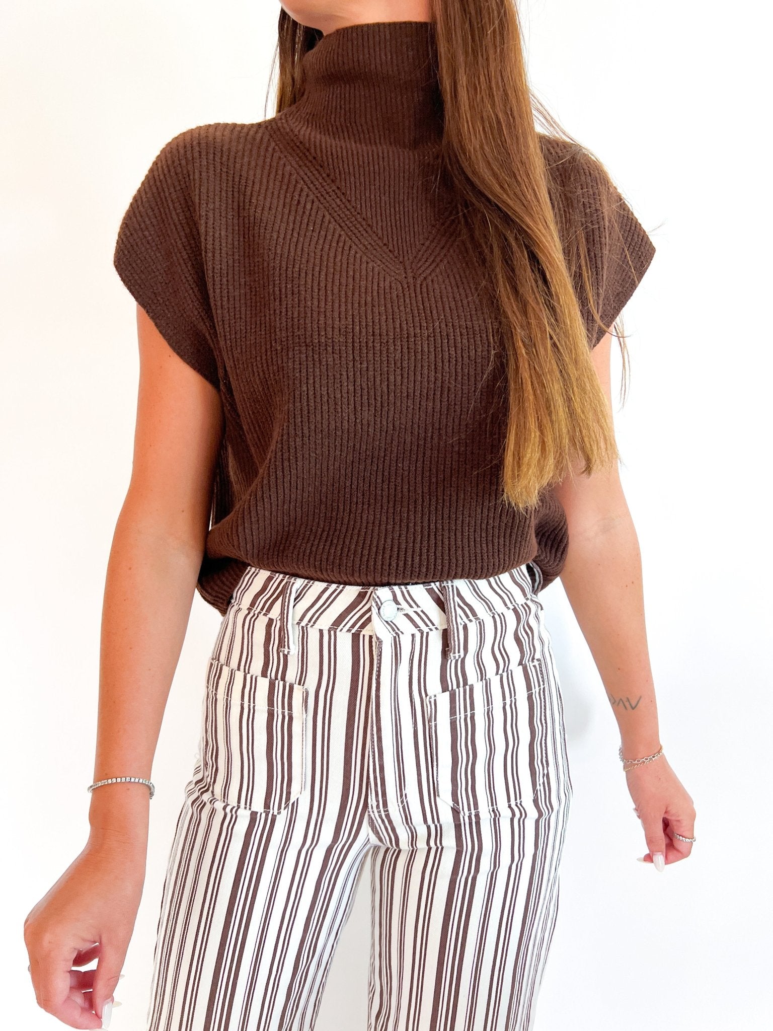 Mock Neck Sweater Top - Swoon Boutique New Orleans